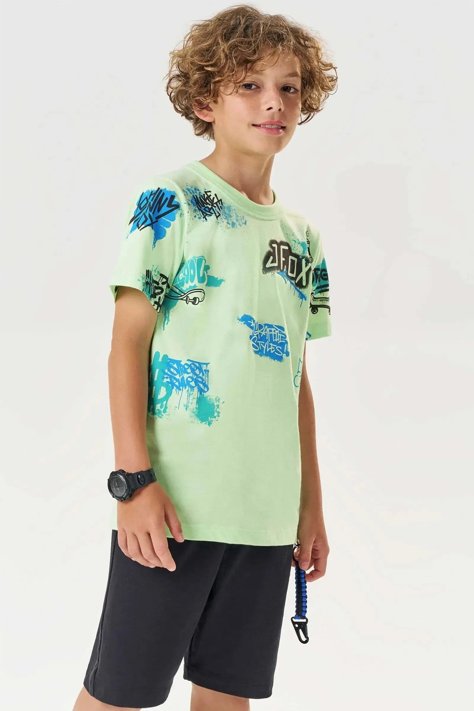 Camiseta em Meia Malha 83295 Johnny Fox Teen Menino