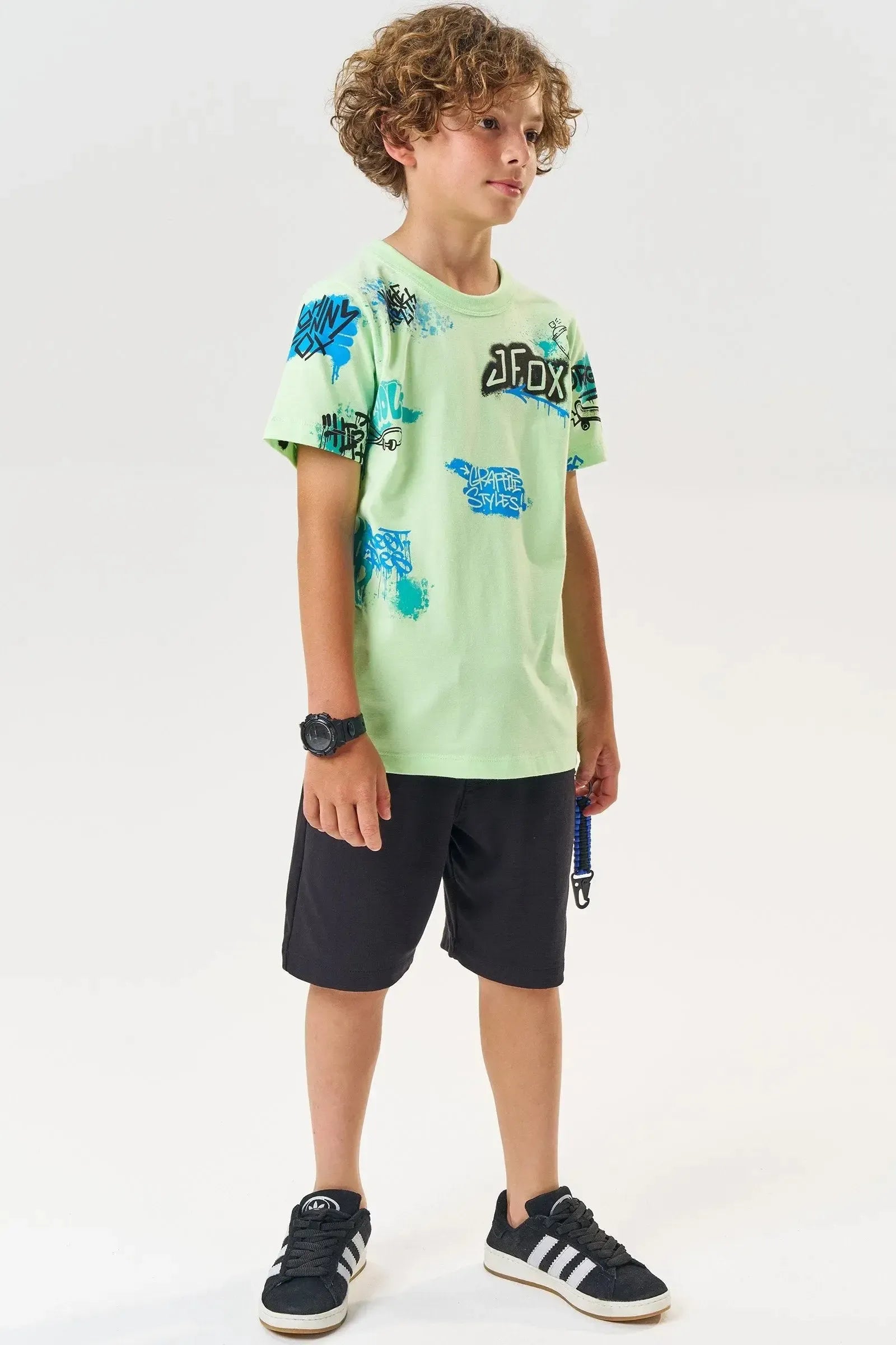 Camiseta em Meia Malha 83295 Johnny Fox Teen Menino