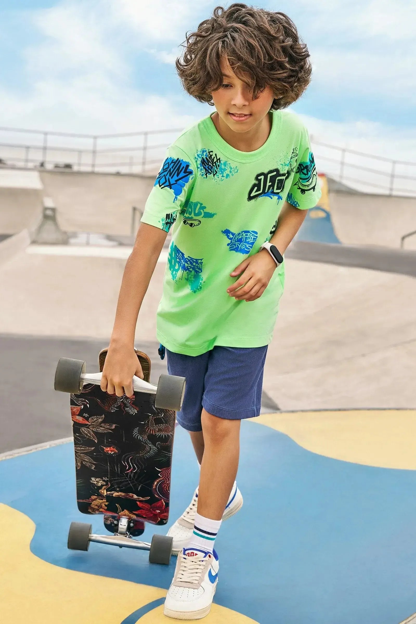 Camiseta em Meia Malha 83295 Johnny Fox Teen Menino