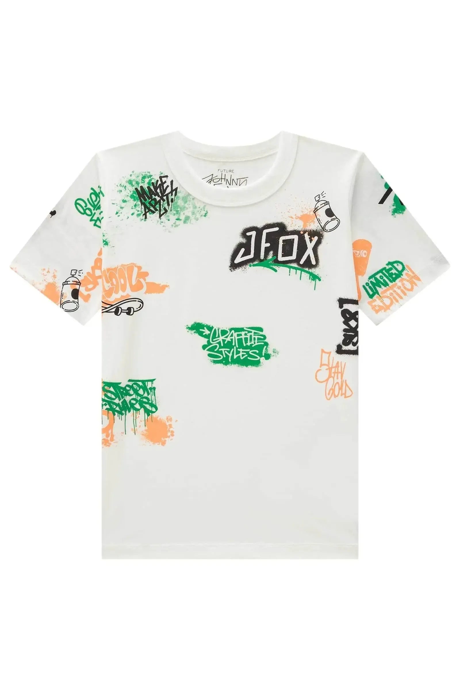 Camiseta em Meia Malha 83295 Johnny Fox Teen Menino