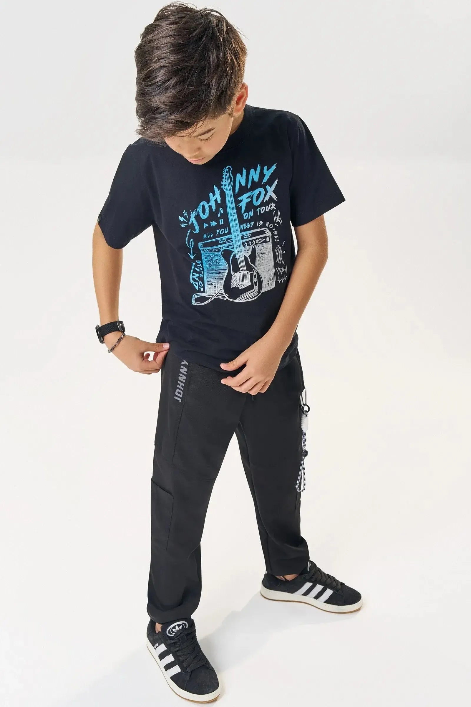 Camiseta em Meia Malha 83296 Johnny Fox Teen Menino