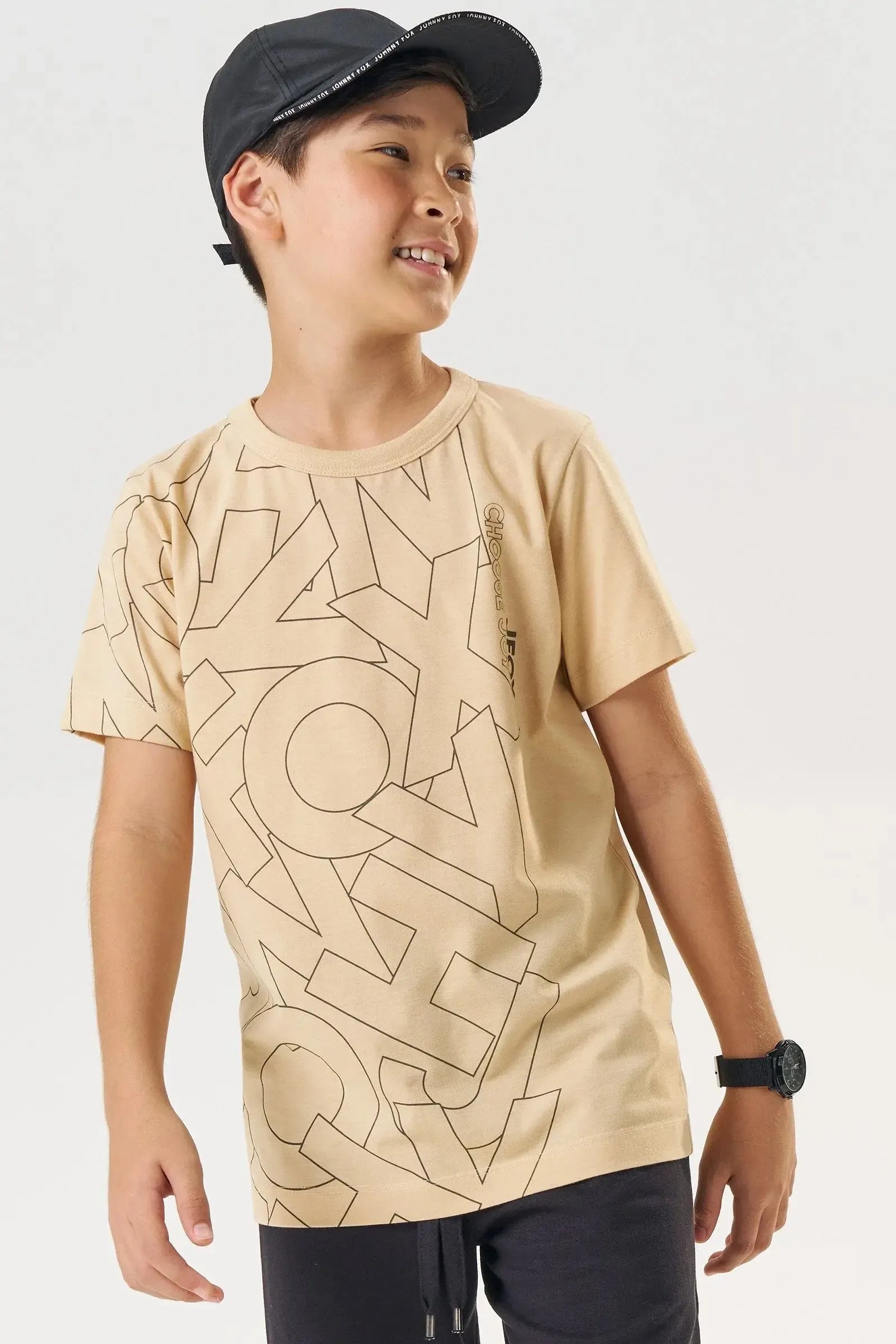 Camiseta em Meia Malha 83316 Johnny Fox Teen Menino