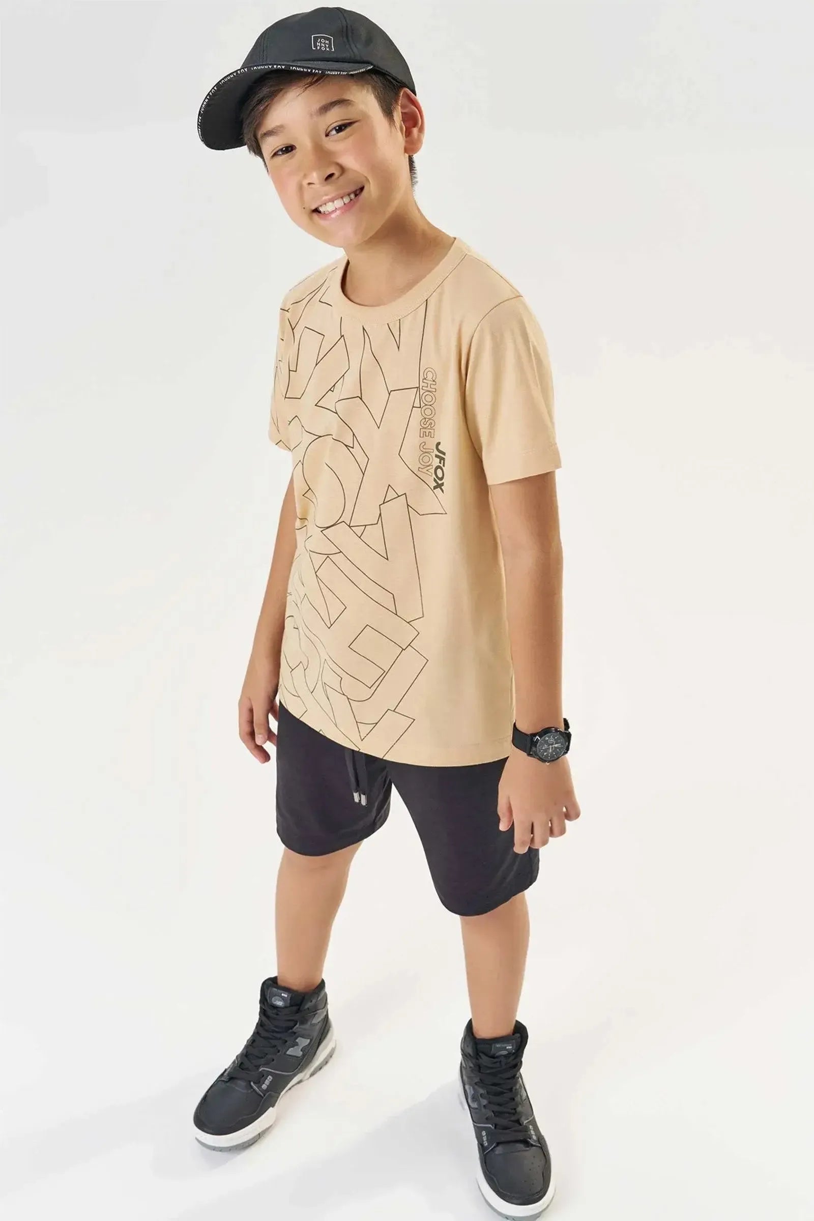 Camiseta em Meia Malha 83316 Johnny Fox Teen Menino