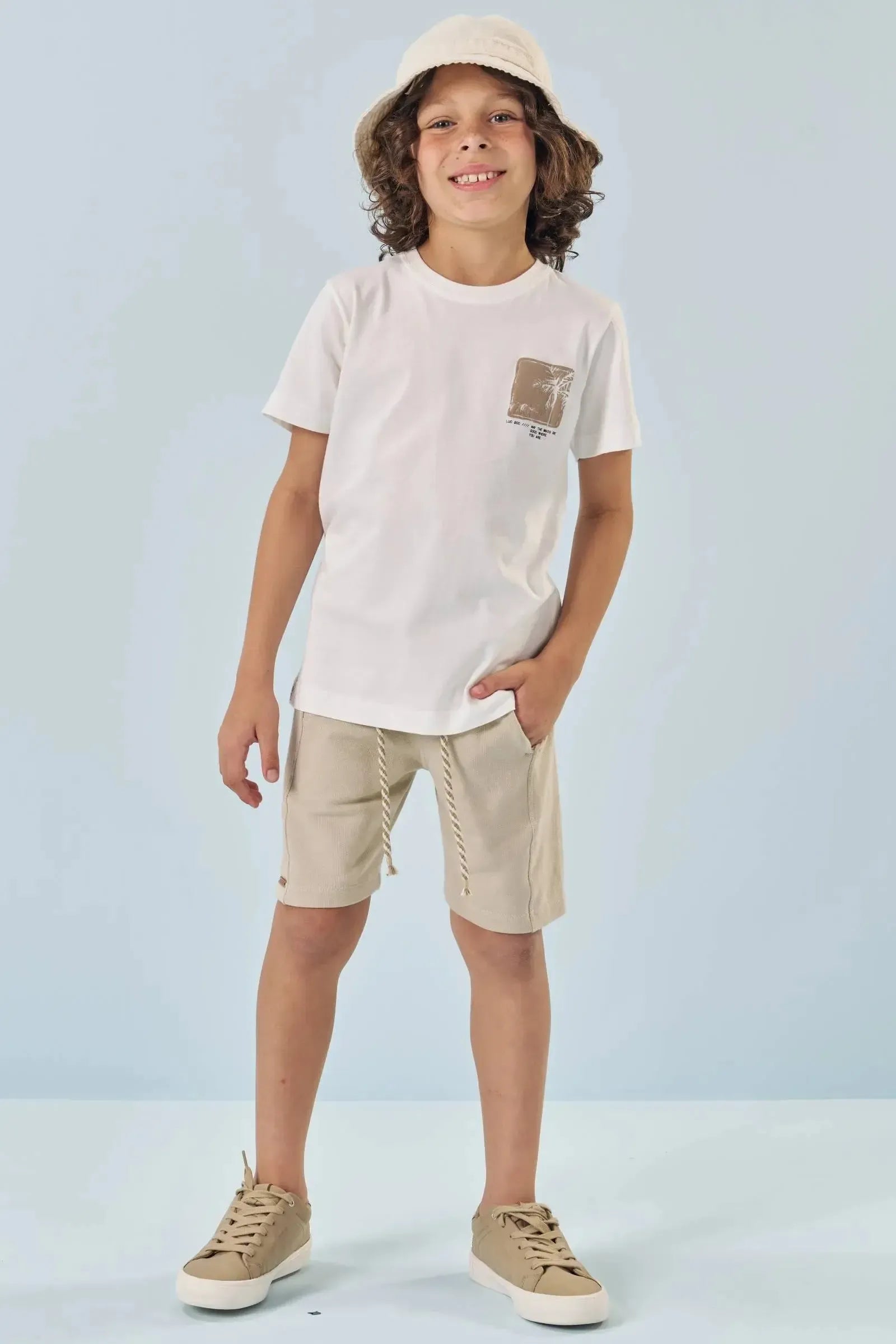 Camiseta em Meia Malha 83340 LucBoo Infantil Menino