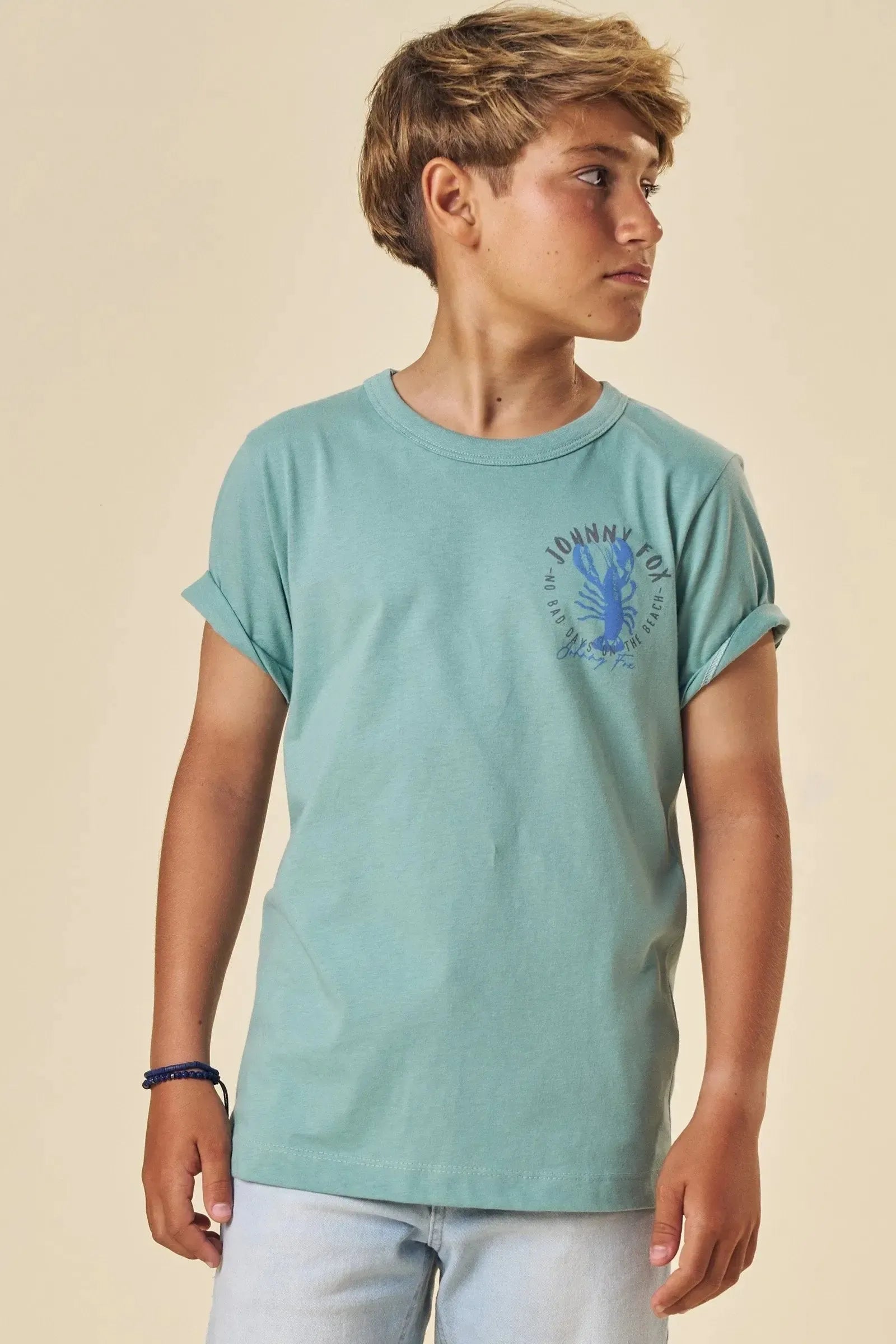 Camiseta em Meia Malha 83572 Johnny Fox Teen Menino
