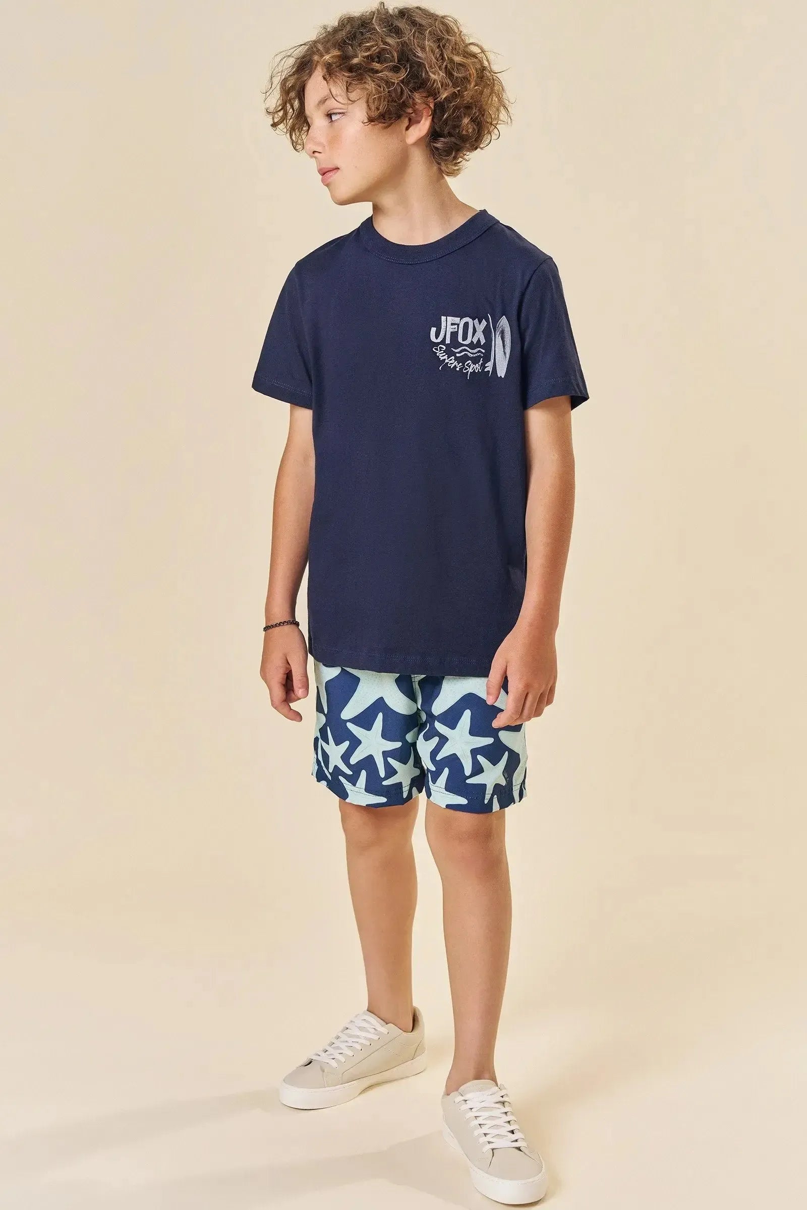 Camiseta em Meia Malha 83583 Johnny Fox Teen Menino