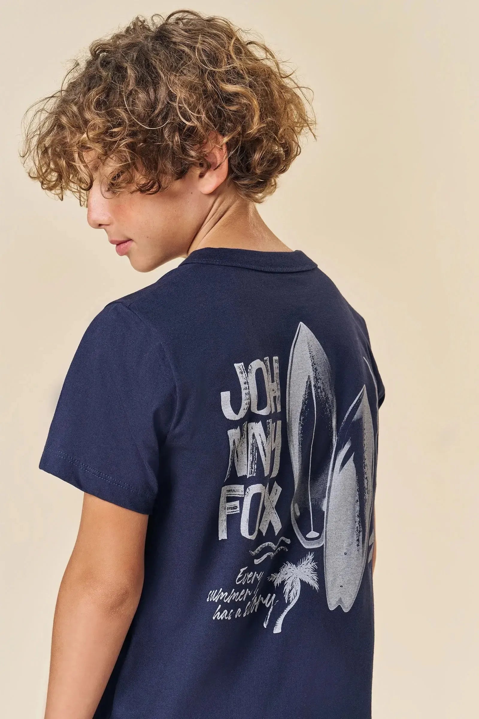 Camiseta em Meia Malha 83583 Johnny Fox Teen Menino