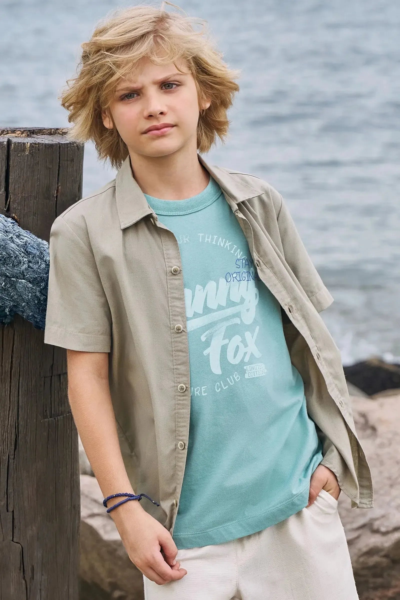 Camiseta em Meia Malha 83759 Johnny Fox Teen Menino