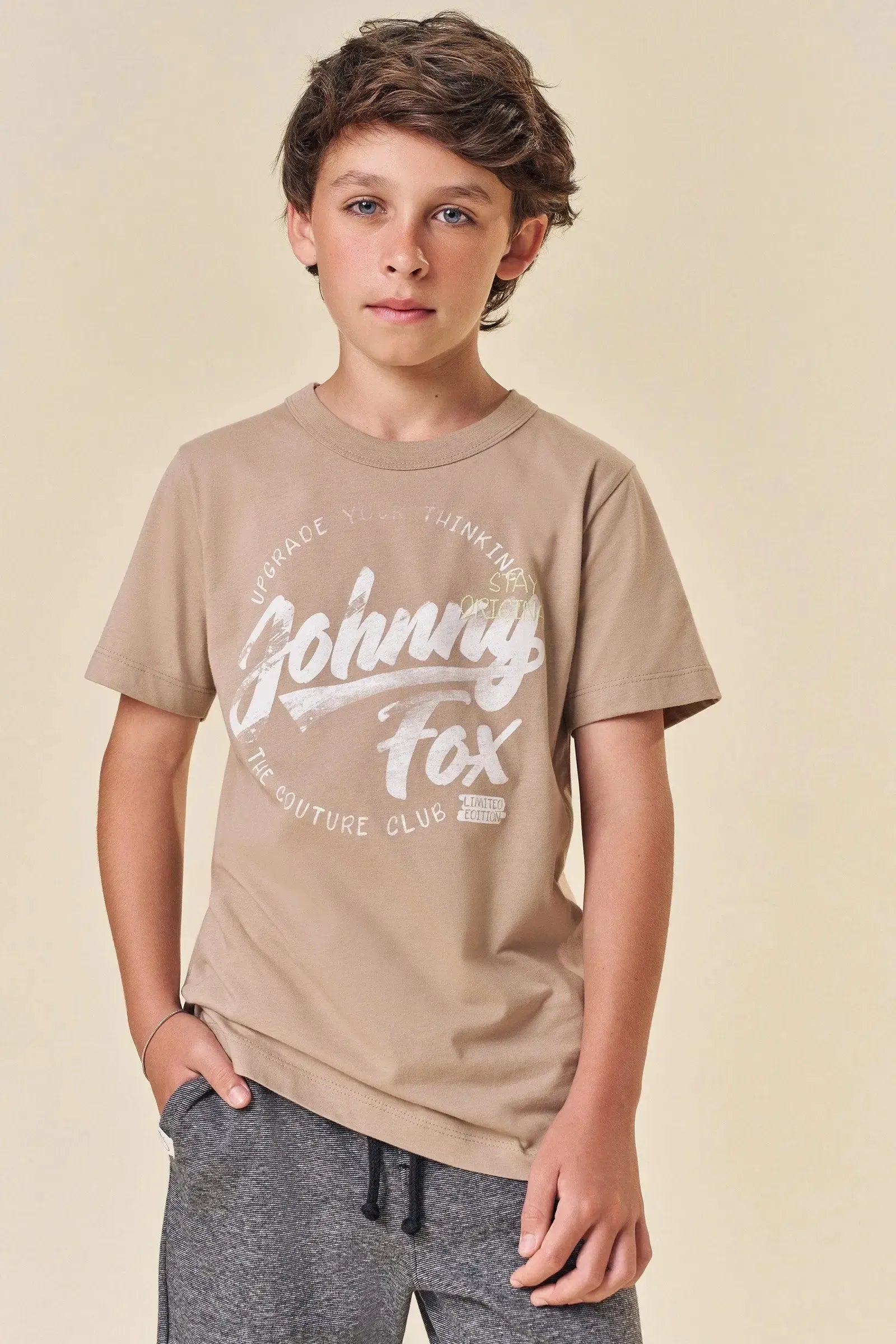 Camiseta em Meia Malha 83759 Johnny Fox Teen Menino