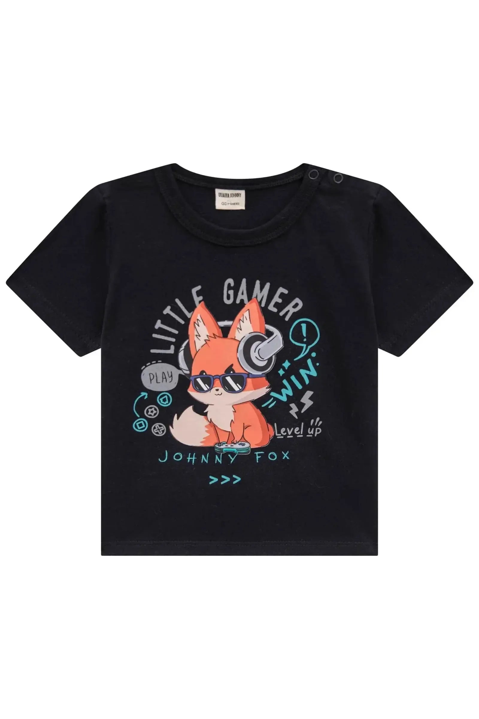 Camiseta em Meia Malha 84267 Johnny Fox Bebê Menino
