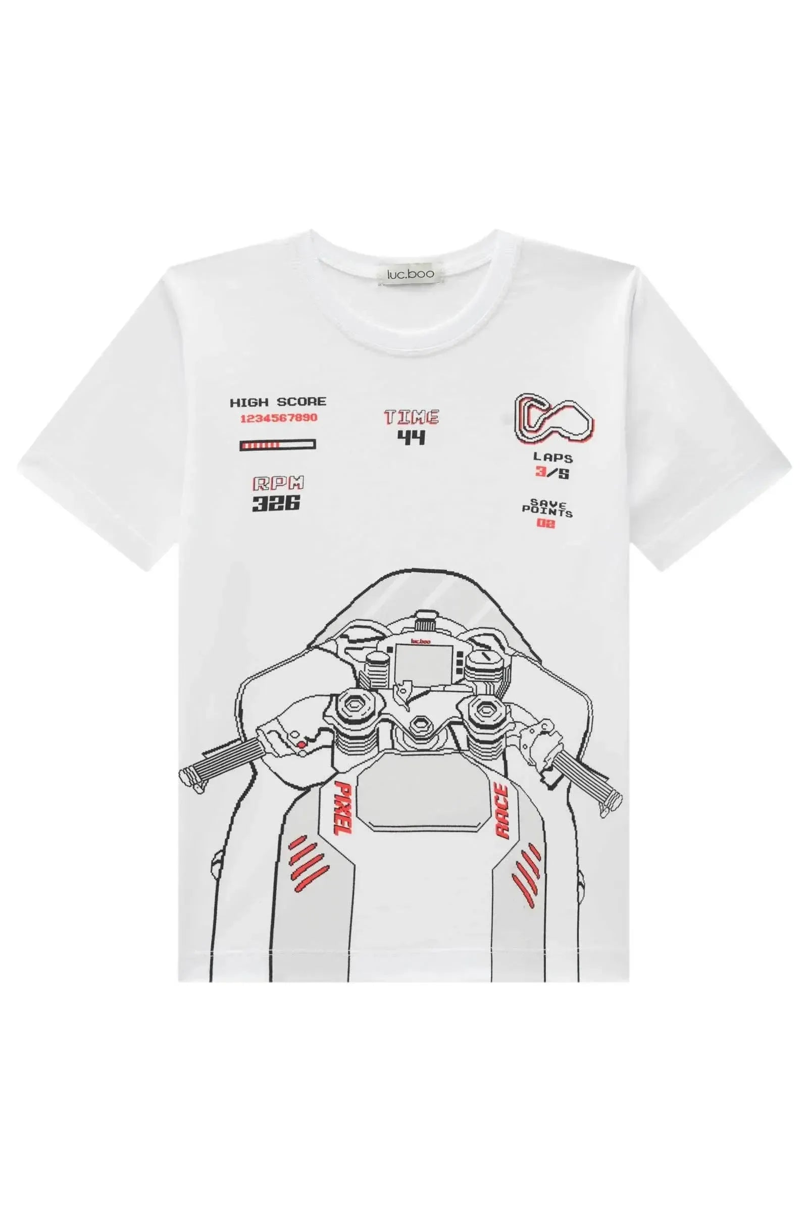 Camiseta em Meia Malha 84457 LucBoo Infantil Menino