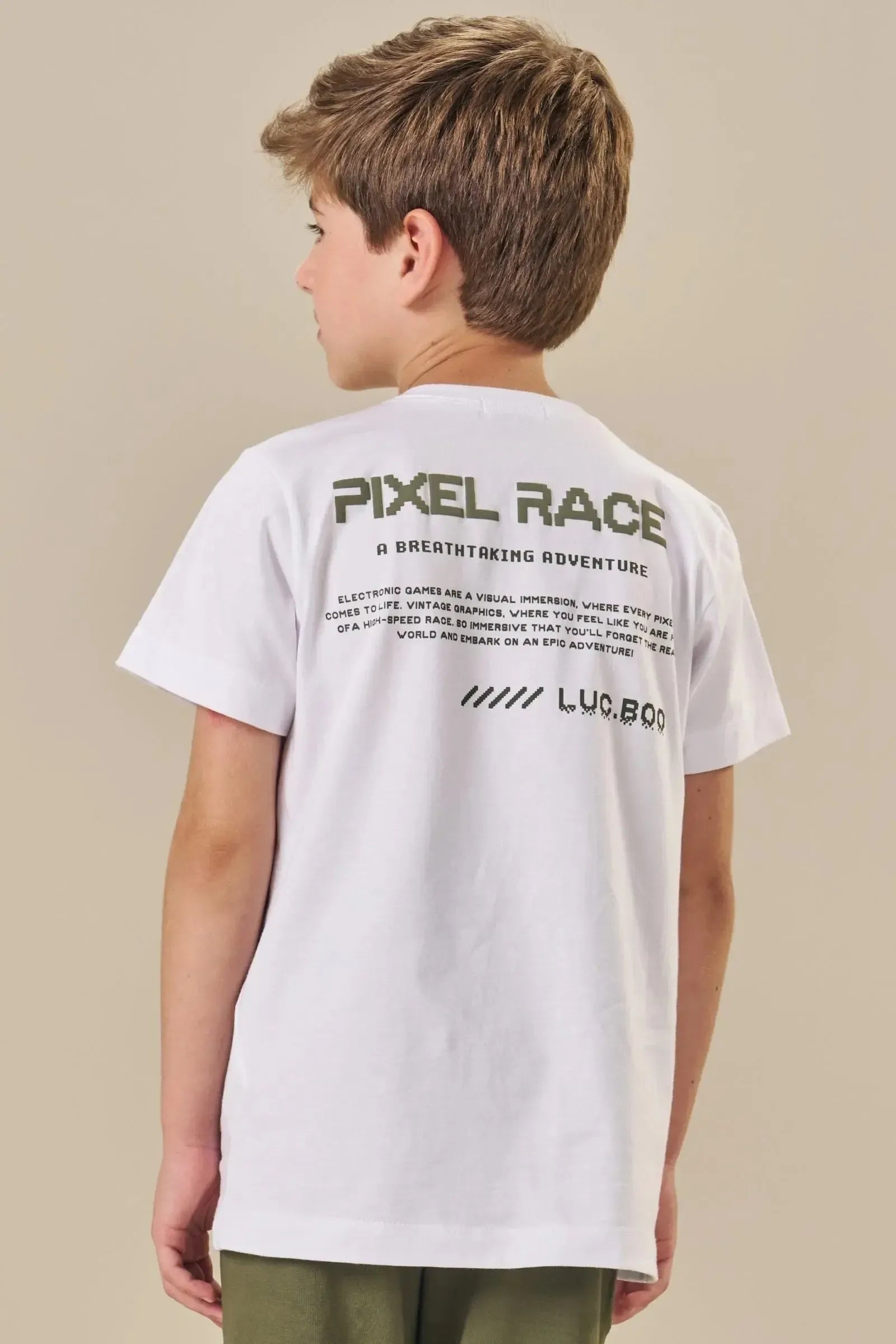 Camiseta em Meia Malha 84462 LucBoo Infantil Menino