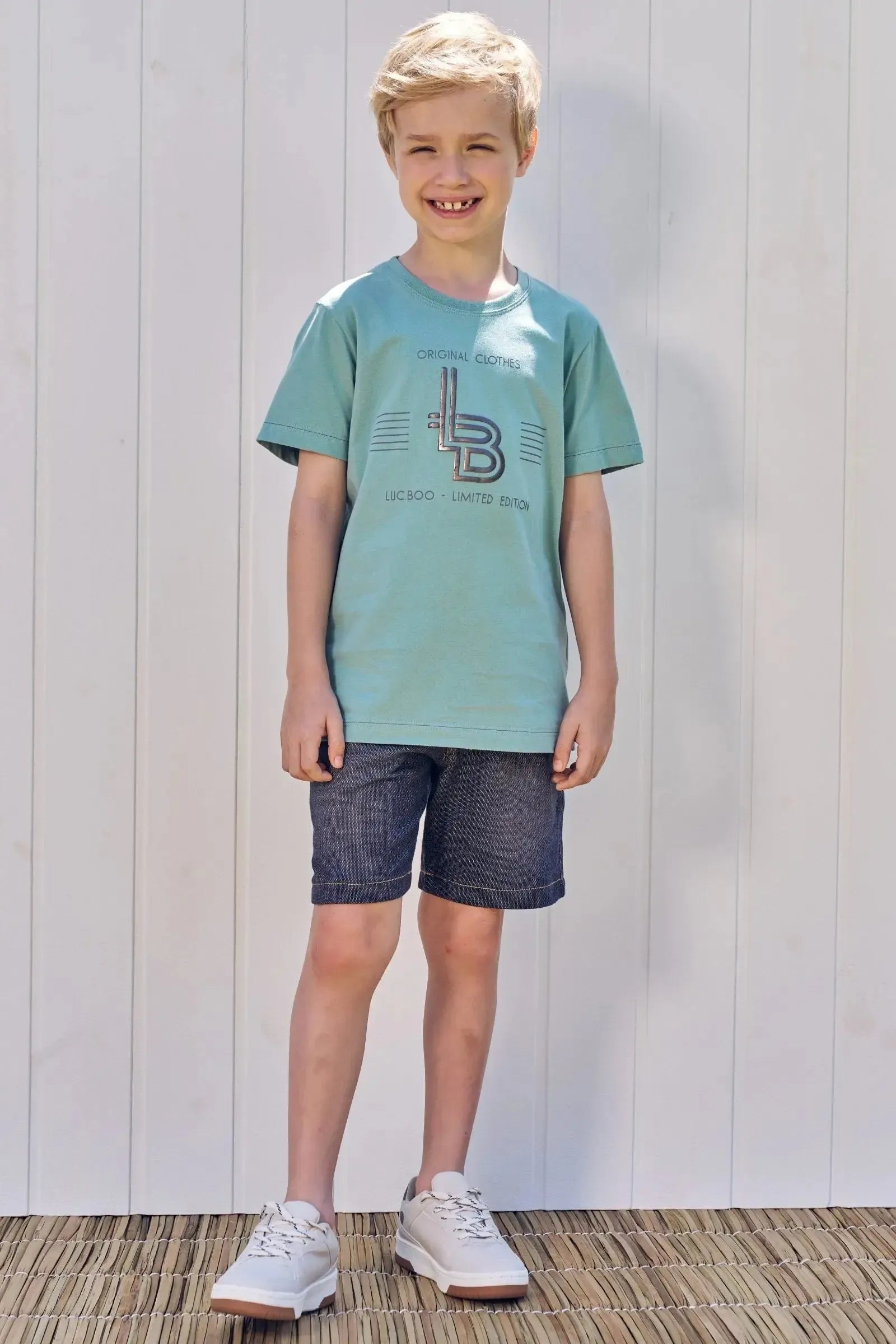 Camiseta em Meia Malha 84463 LucBoo Infantil Menino