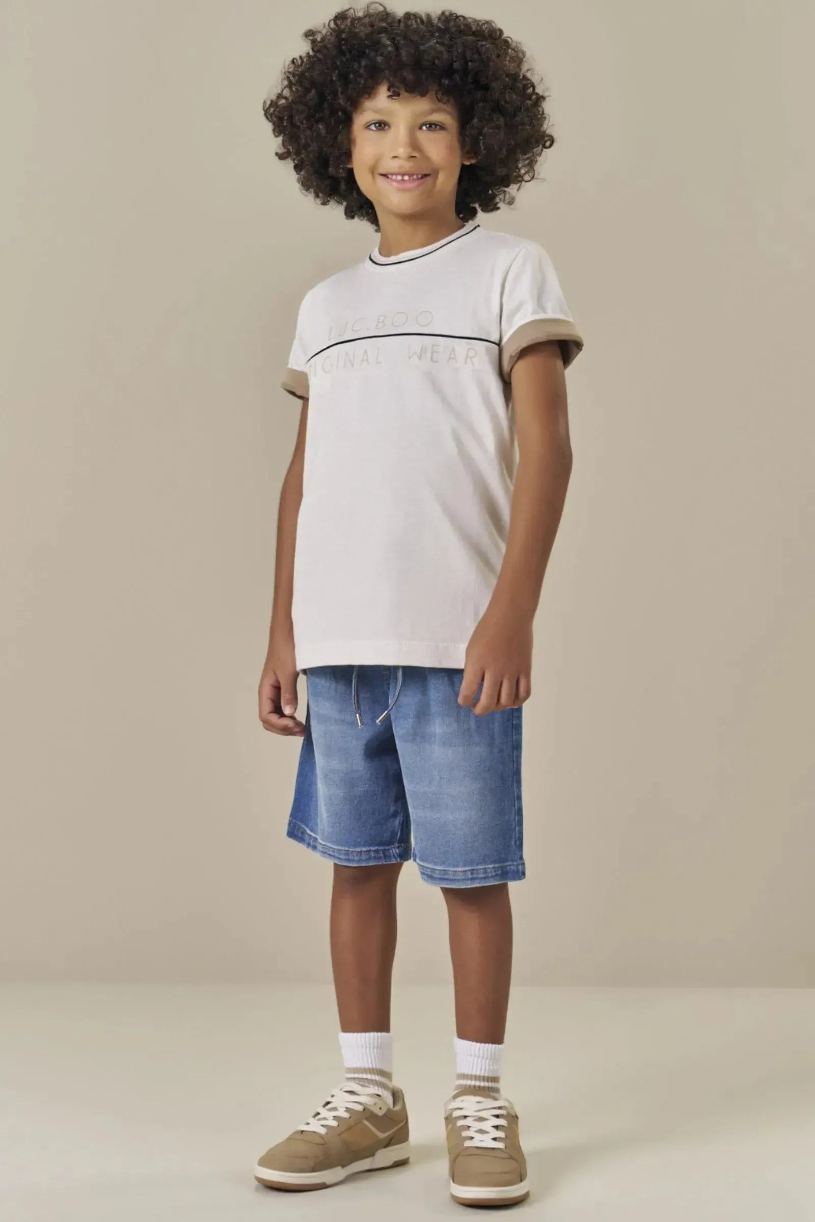 Camiseta em Meia Malha 84552 LucBoo Infantil Menino
