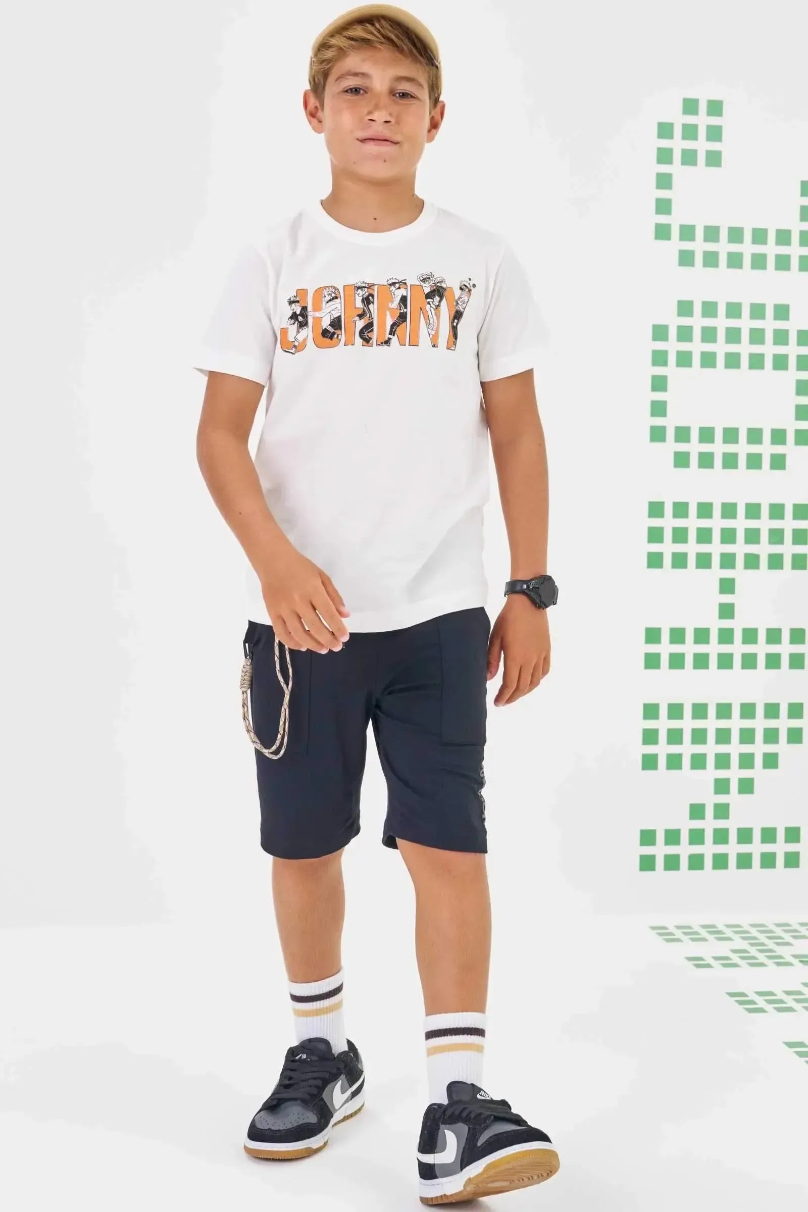 Camiseta em Meia Malha 86323 Johnny Fox Teen Menino