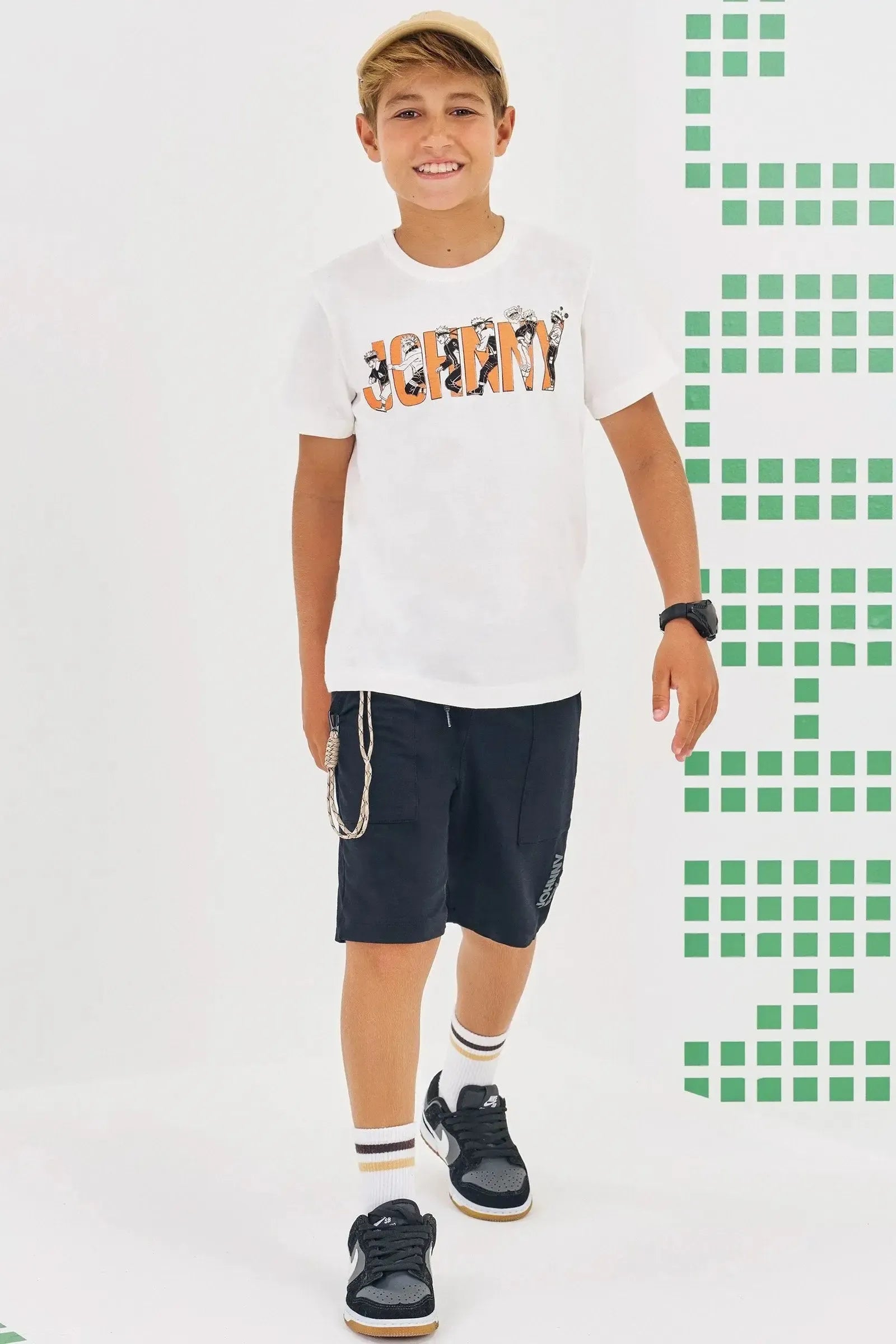 Camiseta em Meia Malha 86323 Johnny Fox Teen Menino