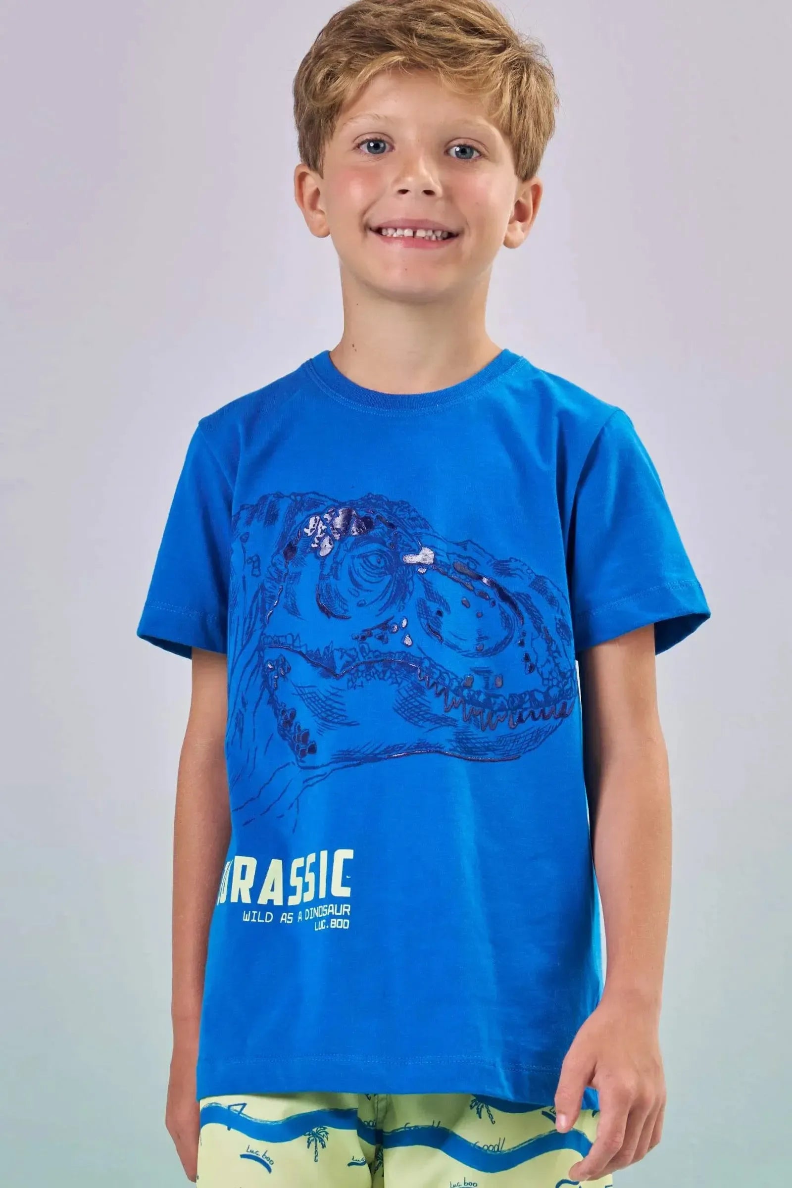 Camiseta em Meia Malha 87289 LucBoo Infantil Menino