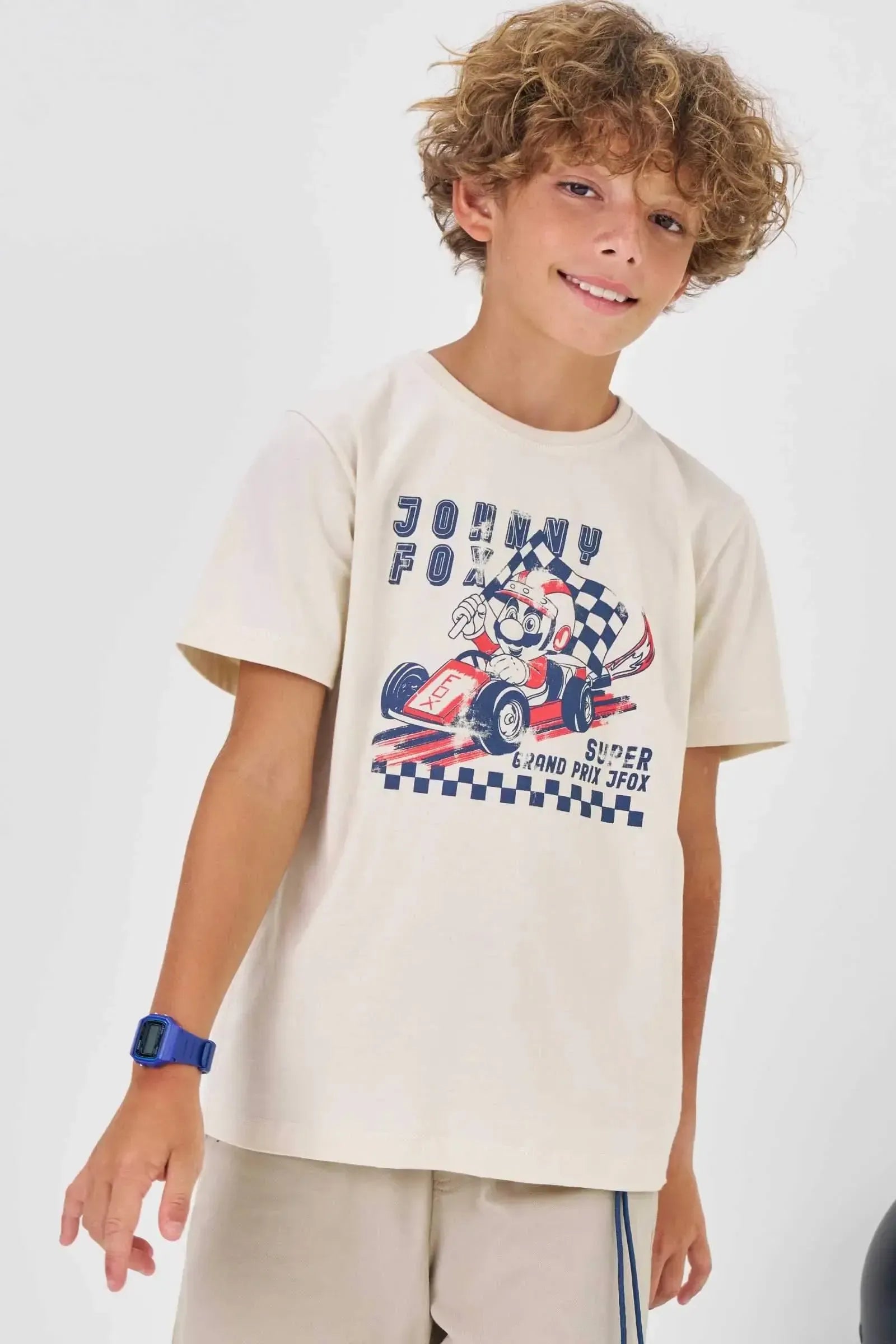 Camiseta em Meia Malha 88603 Johnny Fox Teen Menino