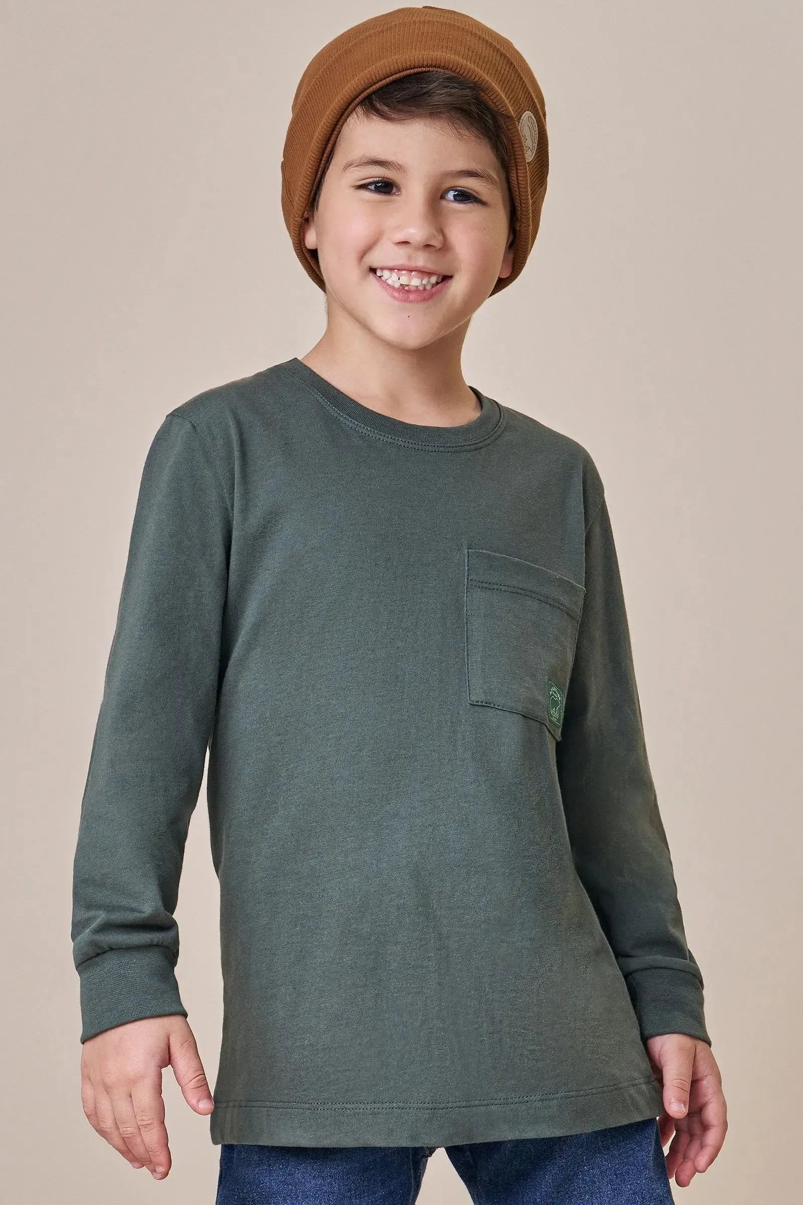 Camiseta em Meia Malha 89277 LucBoo Infantil Menino