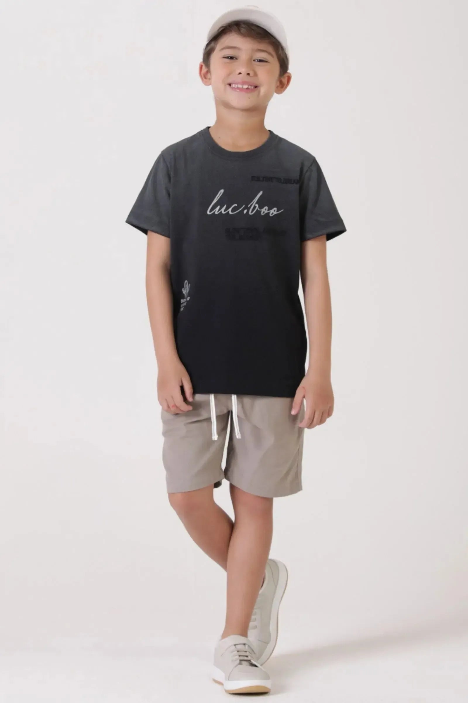 Camiseta em Meia Malha 90435 LucBoo Infantil Menino