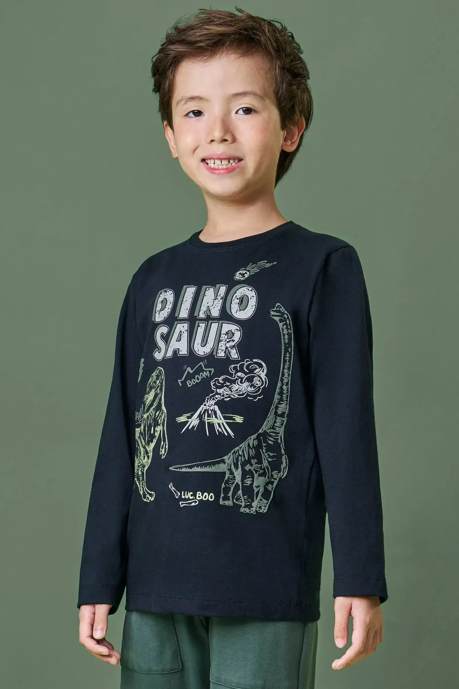 Camiseta em Meia Malha 90719 LucBoo Infantil Menino