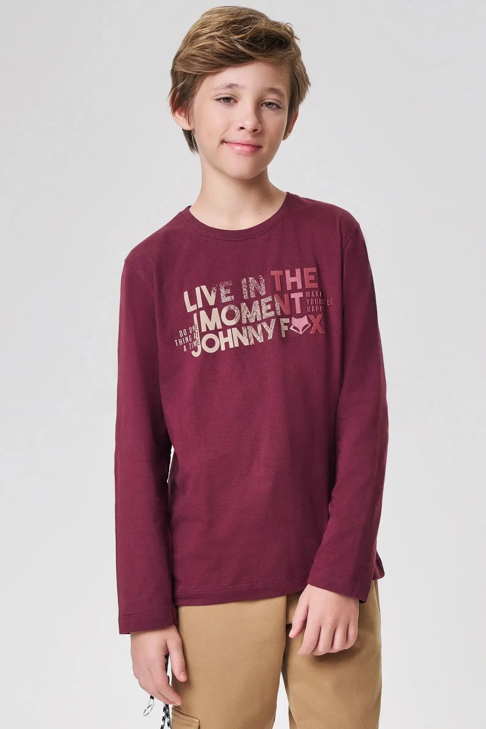 Camiseta em Meia Malha 92253 Johnny Fox Teen Menino