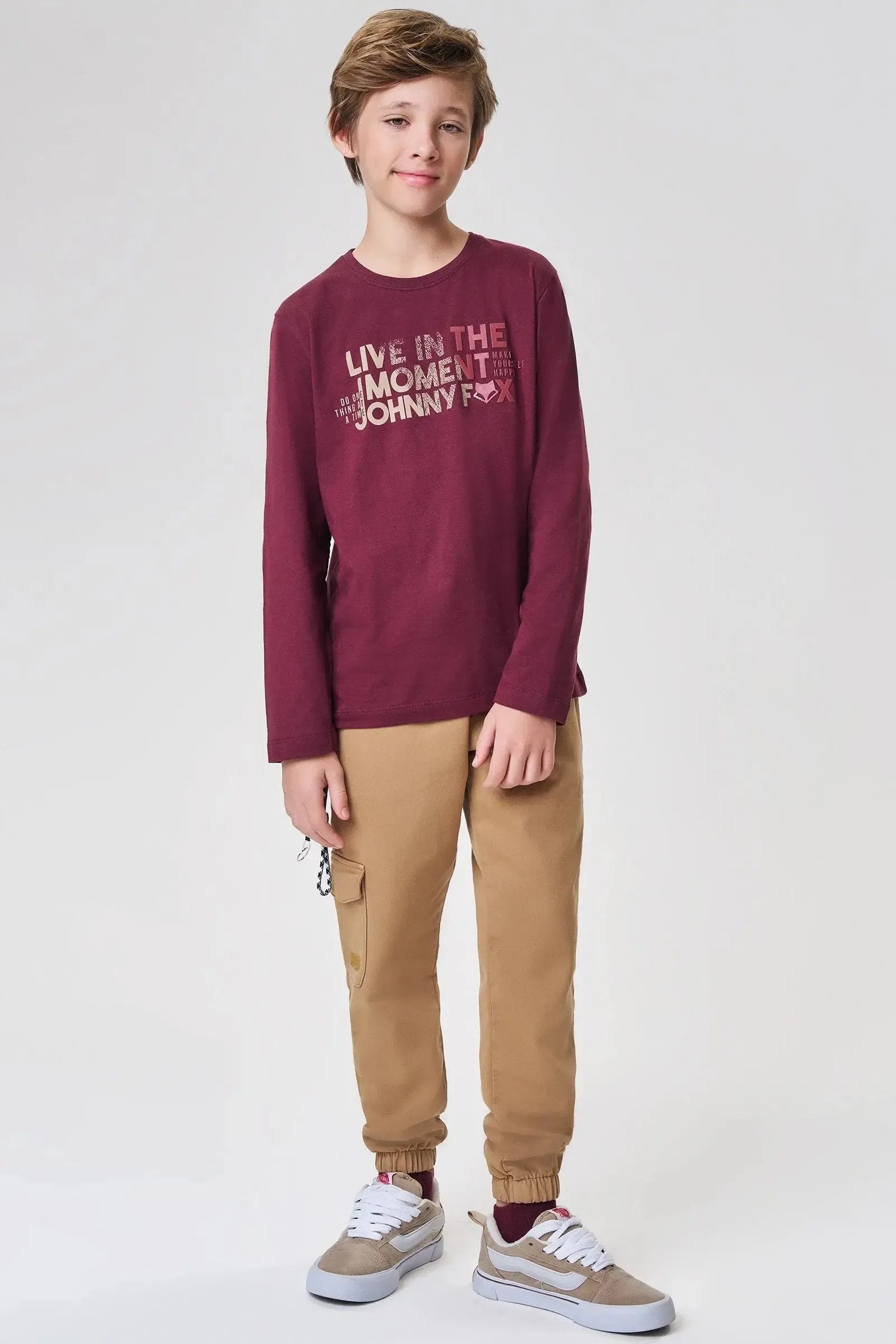 Camiseta em Meia Malha 92253 Johnny Fox Teen Menino