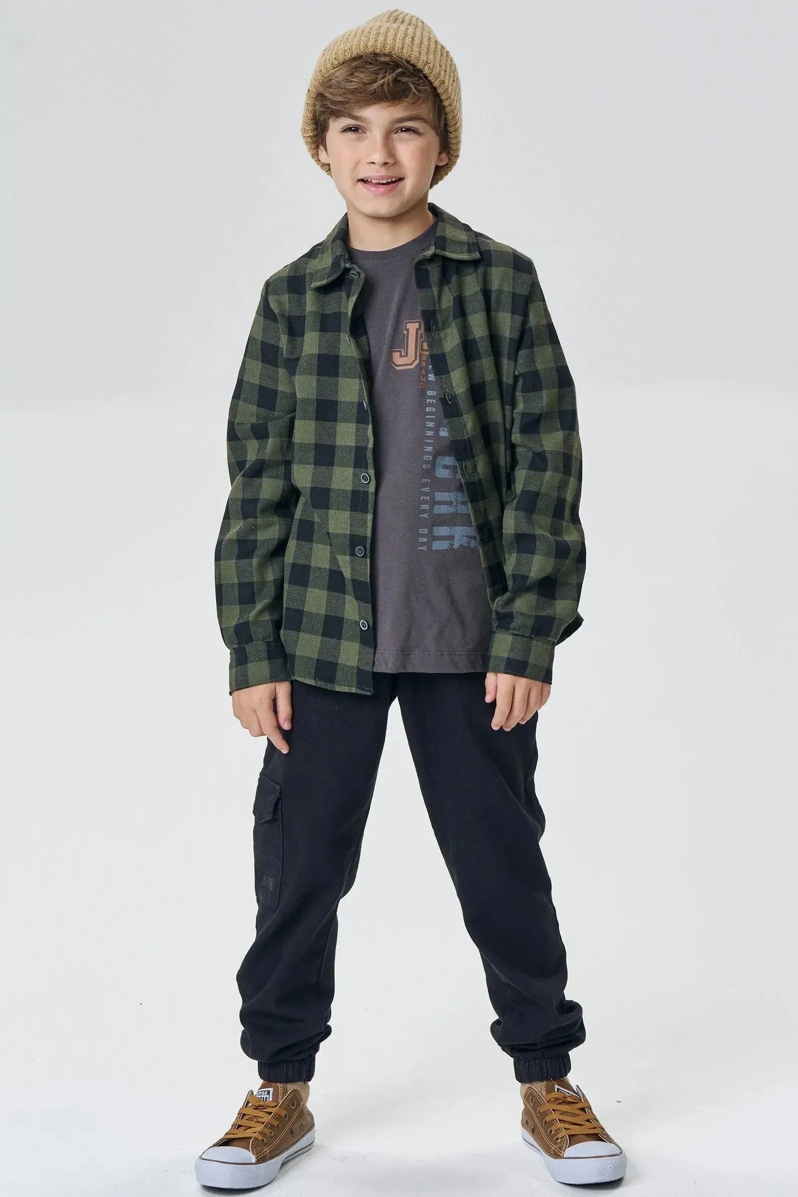 Camiseta em Meia Malha 92624 Johnny Fox Teen Menino
