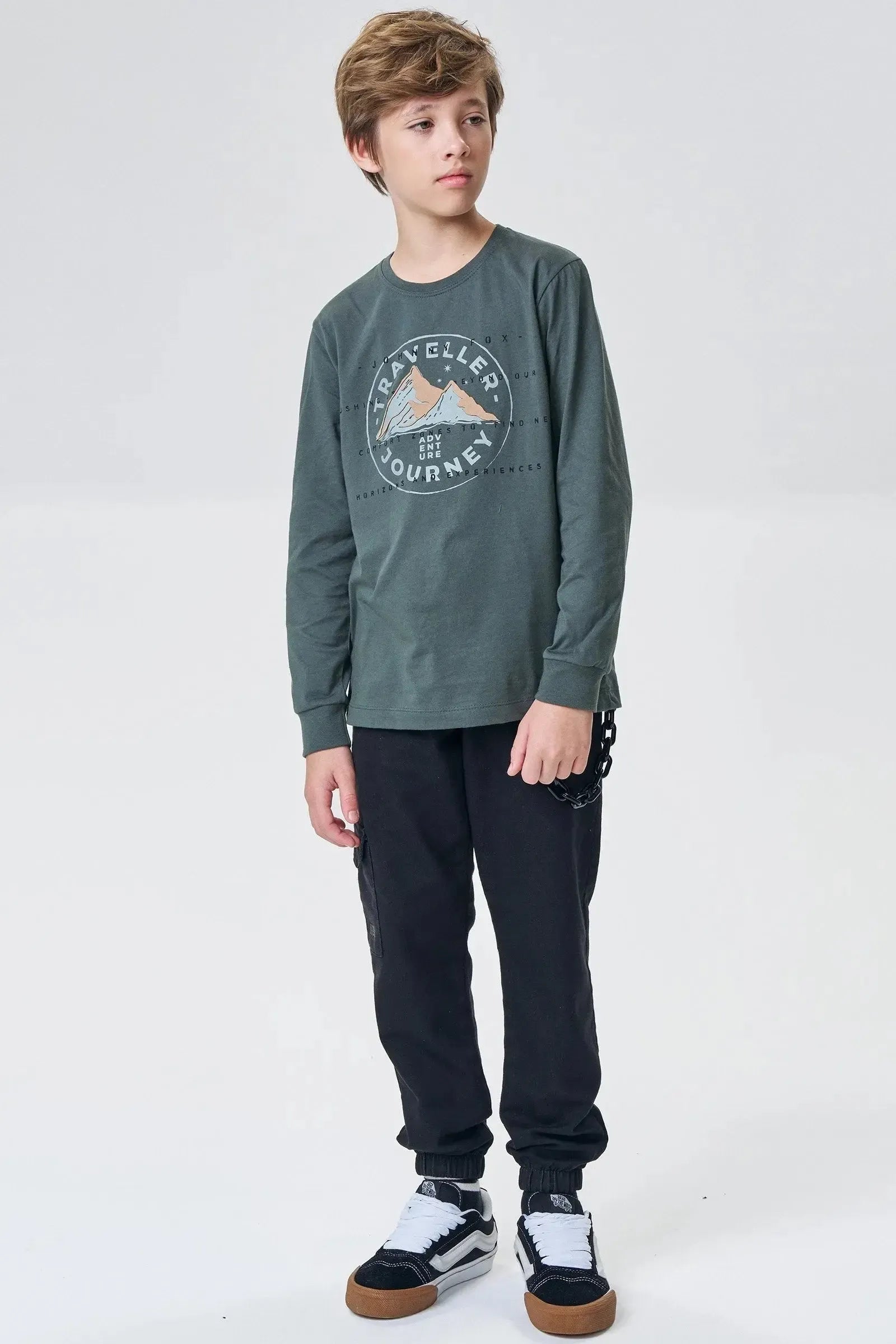 Camiseta em Meia Malha 92657 Johnny Fox Teen Menino