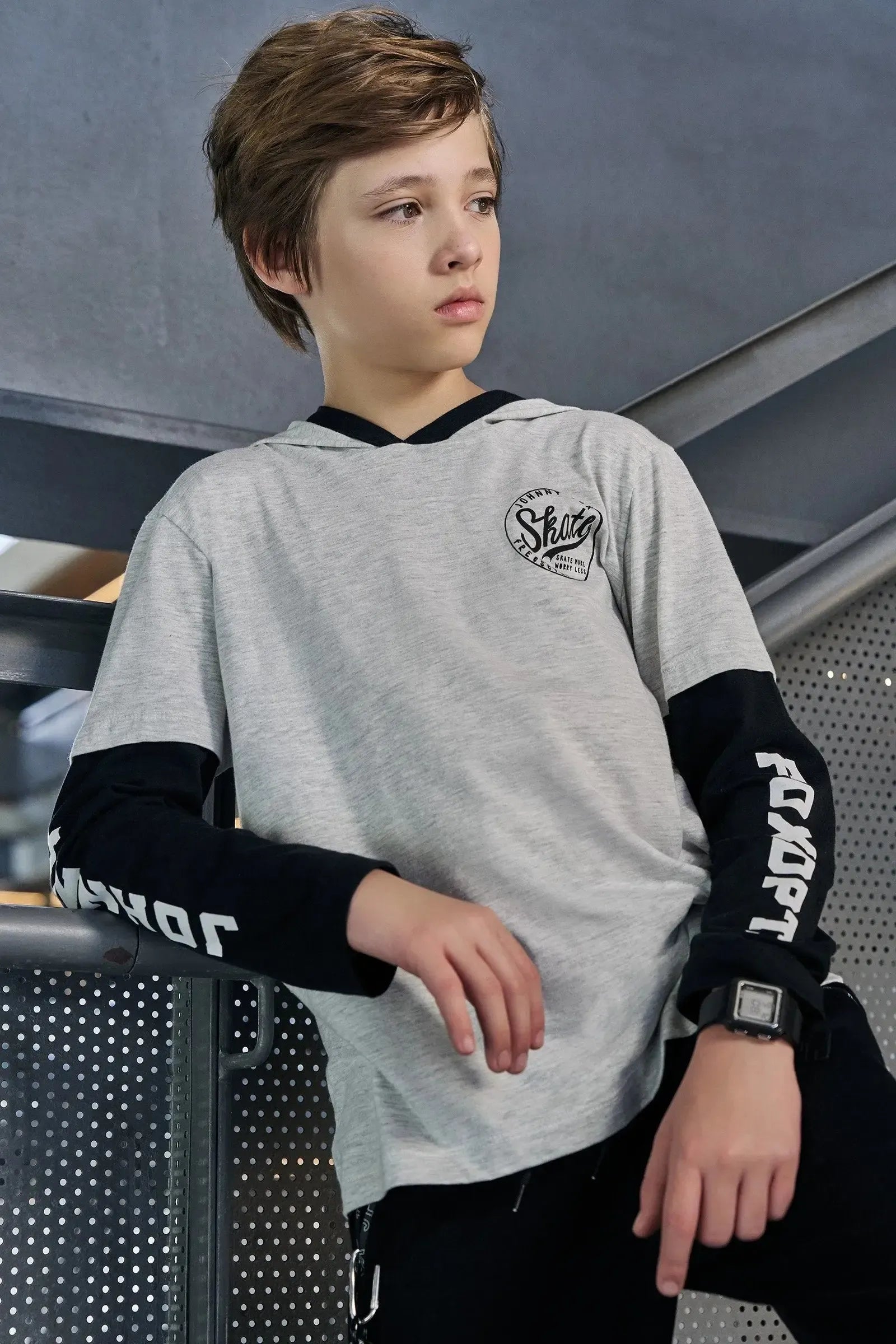 Camiseta em Meia Malha 92673 Johnny Fox Teen Menino