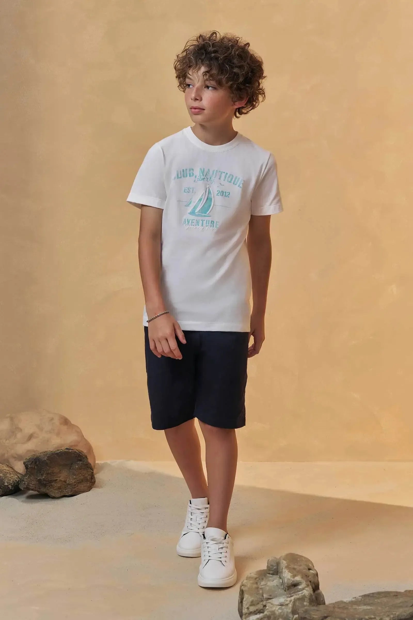 Camiseta em Meia Malha 93378 Johnny Fox Teen Menino