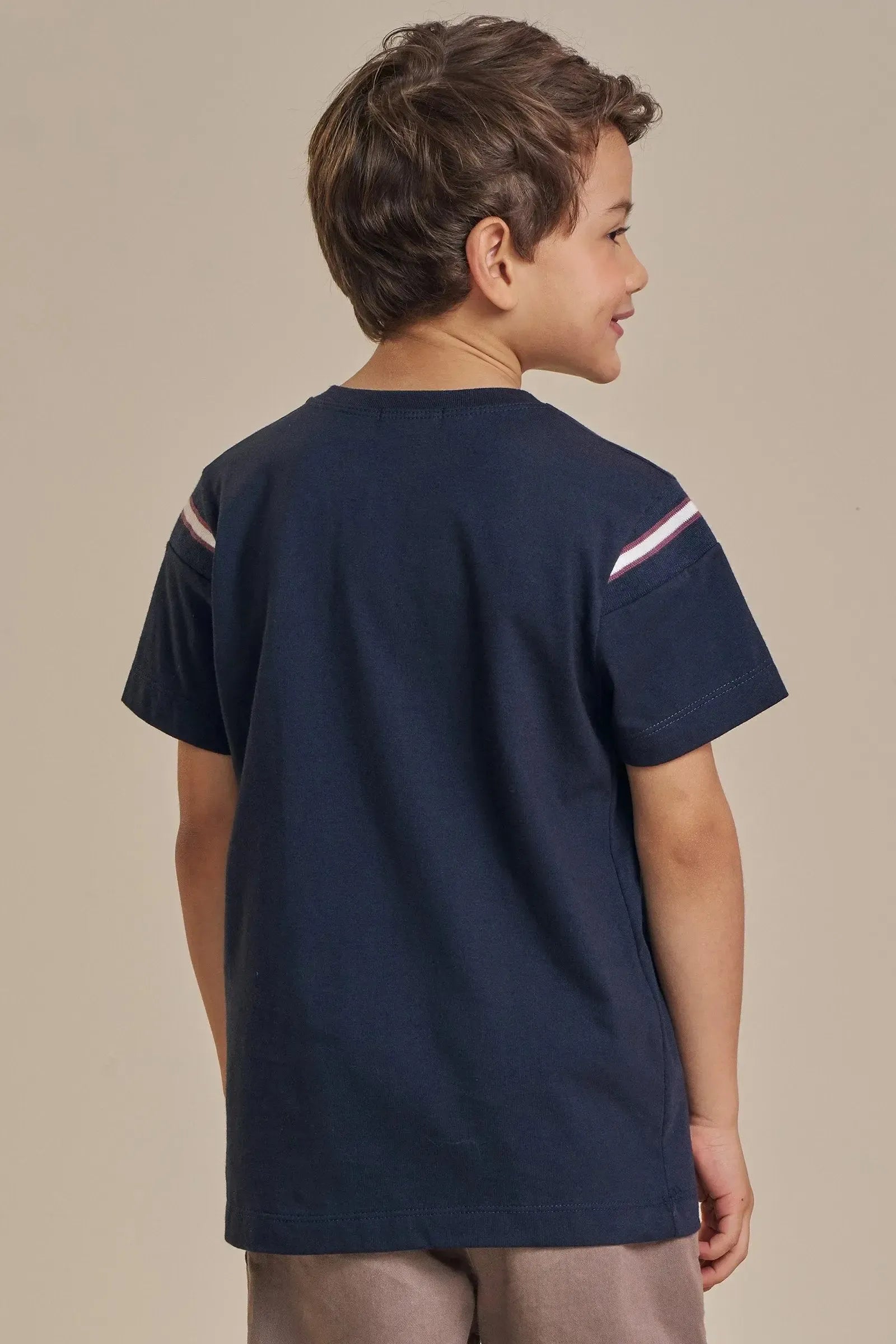 Camiseta em Meia Malha 93503 LucBoo Infantil Menino