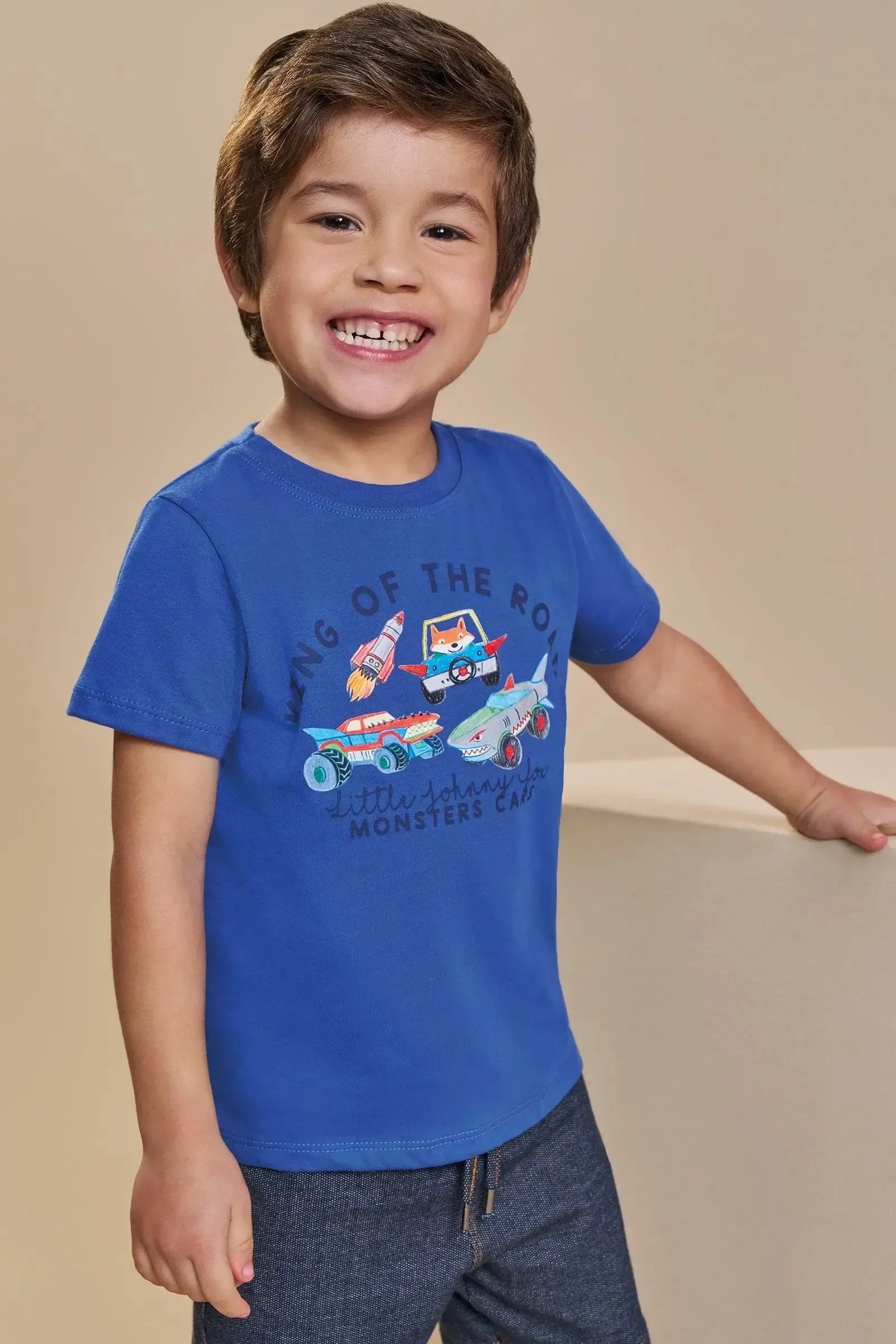 Camiseta em Meia Malha 93620 Johnny Fox Bebê Menino