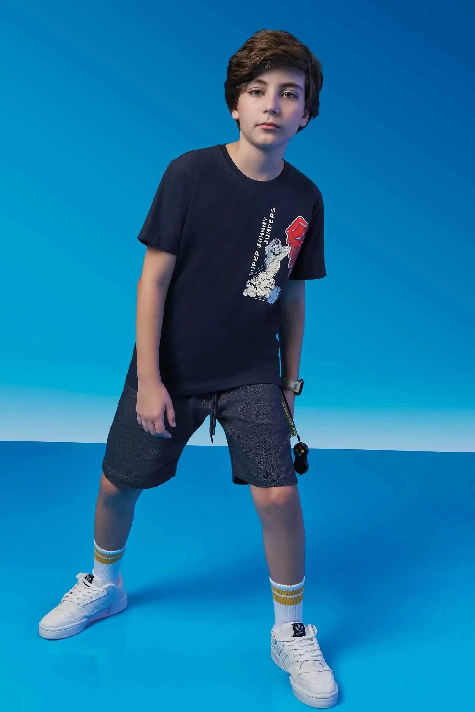 Camiseta em Meia Malha 94302 Johnny Fox Teen Menino
