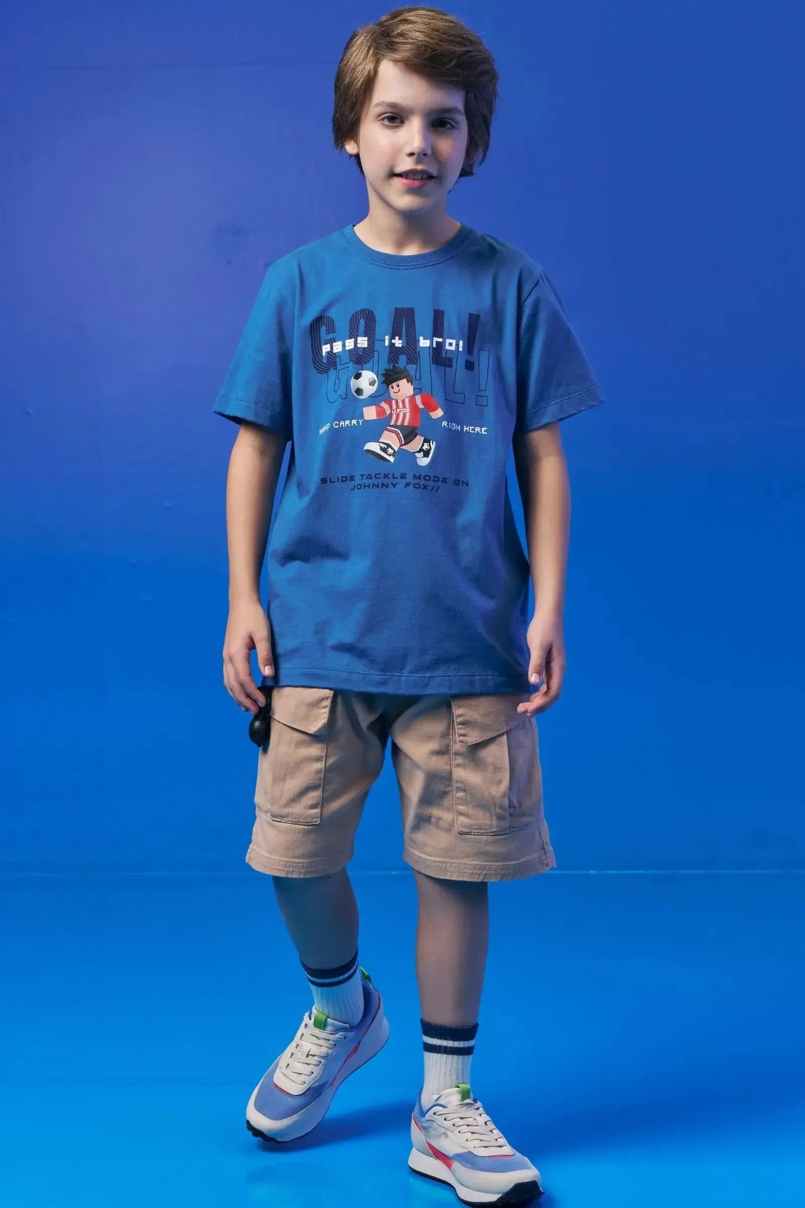 Camiseta em Meia Malha 94320 Johnny Fox Teen Menino