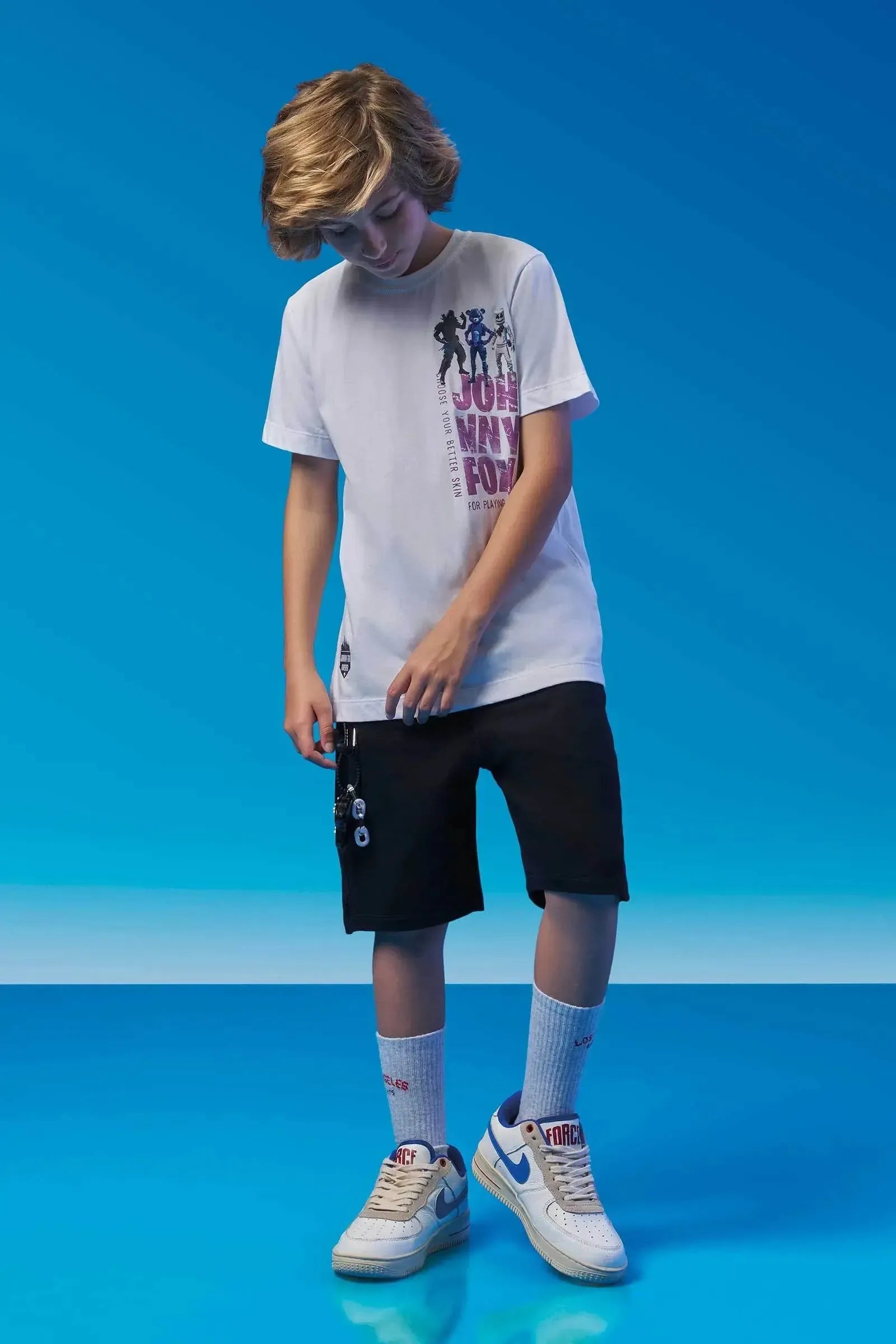 Camiseta em Meia Malha 94335 Johnny Fox Teen Menino