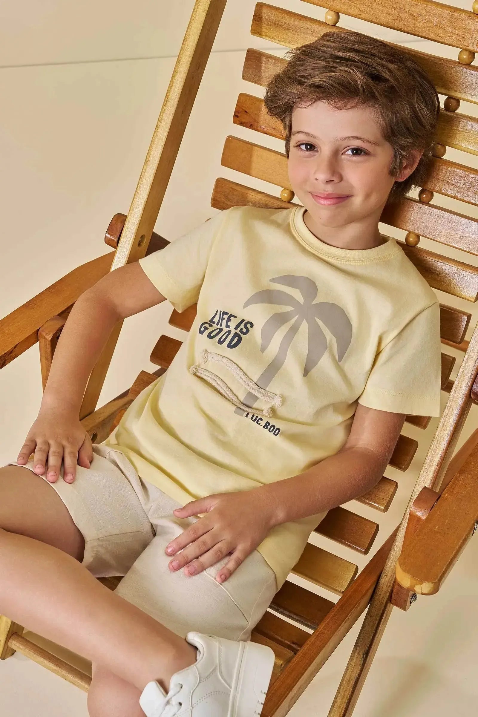 Camiseta em Meia Malha 95673 LucBoo Infantil Menino
