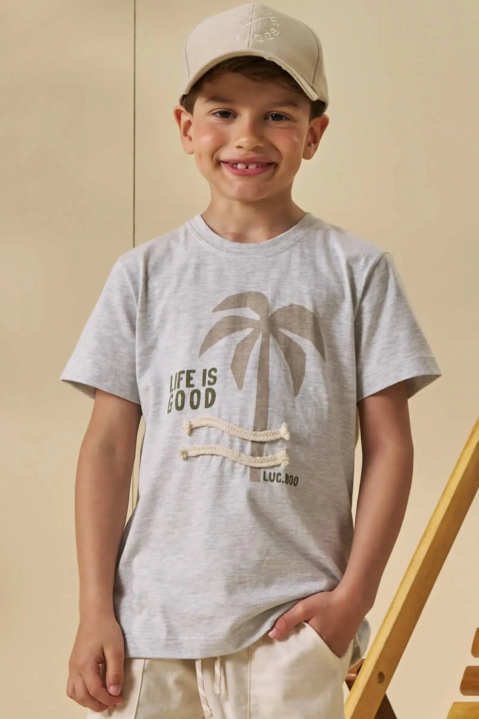 Camiseta em Meia Malha 95673 LucBoo Infantil Menino