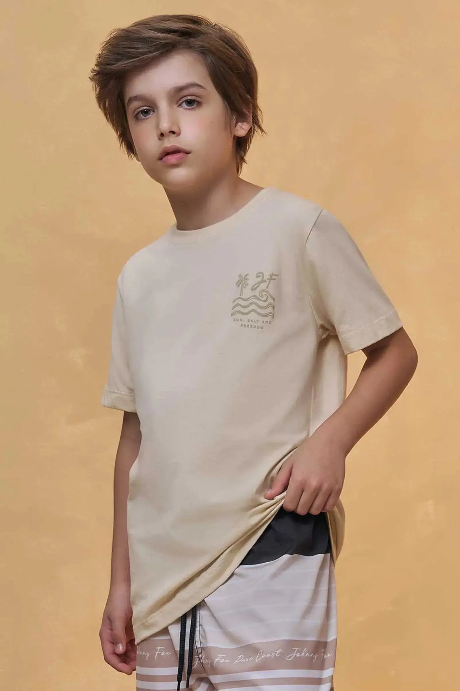 Camiseta em Meia Malha 96379 Johnny Fox Teen Menino
