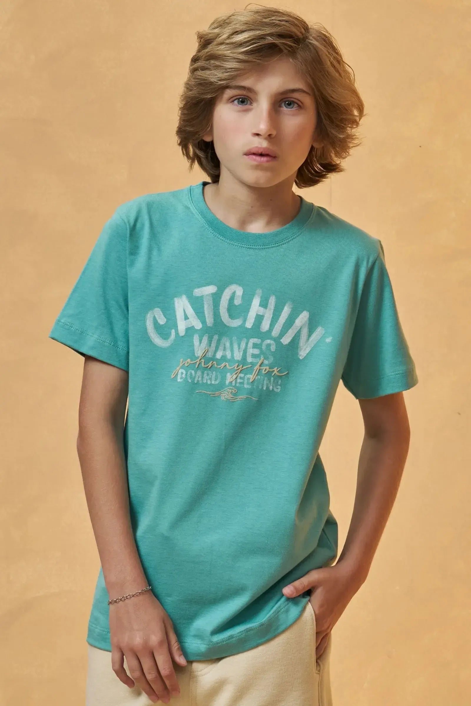 Camiseta em Meia Malha 96388 Johnny Fox Teen Menino
