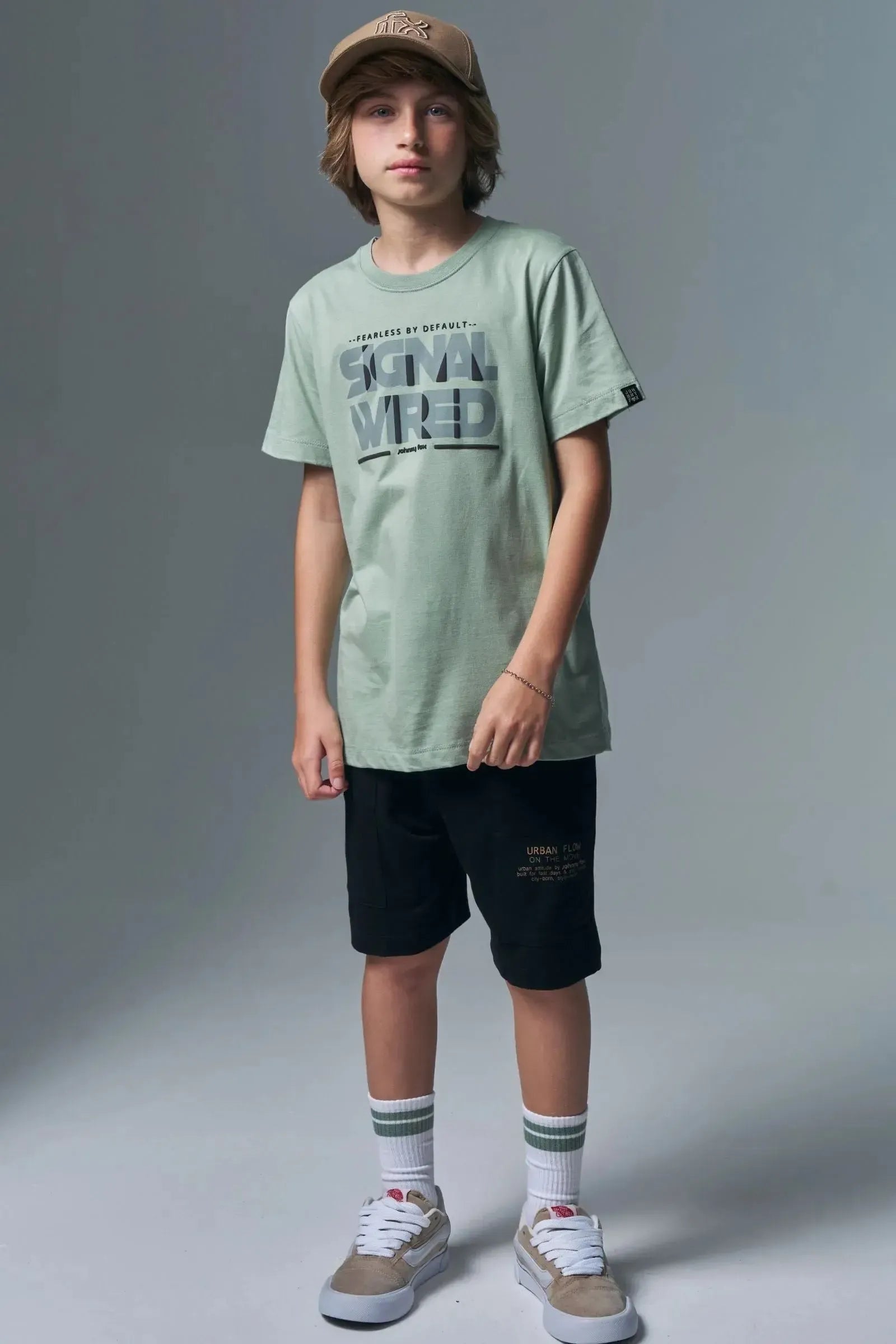 Camiseta em Meia Malha 96618 Johnny Fox Teen Menino