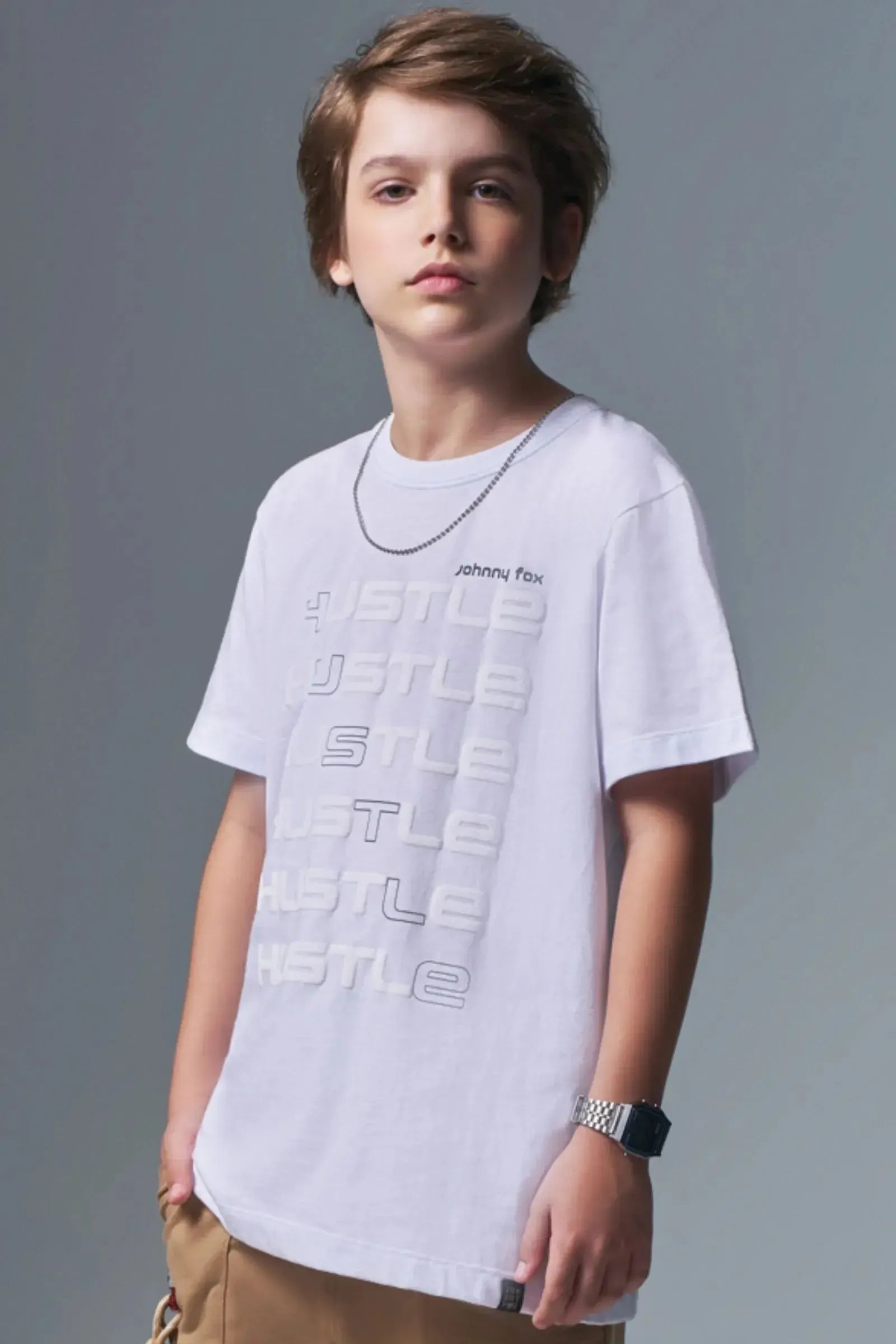 Camiseta em Meia Malha 96637 Johnny Fox Teen Menino