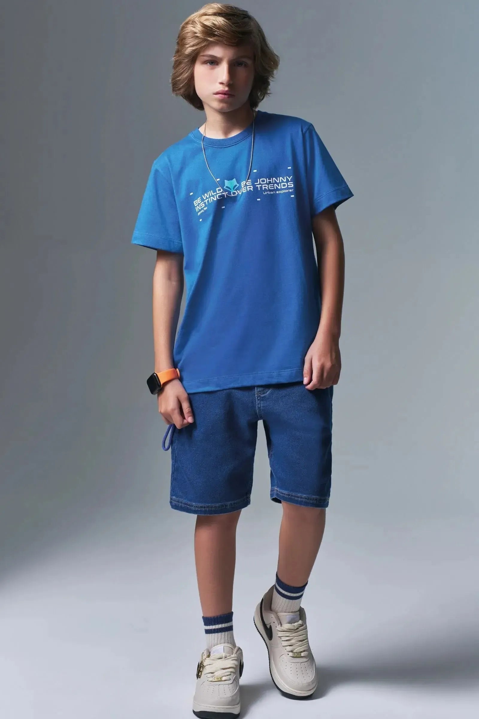 Camiseta em Meia Malha 96651 Johnny Fox Teen Menino