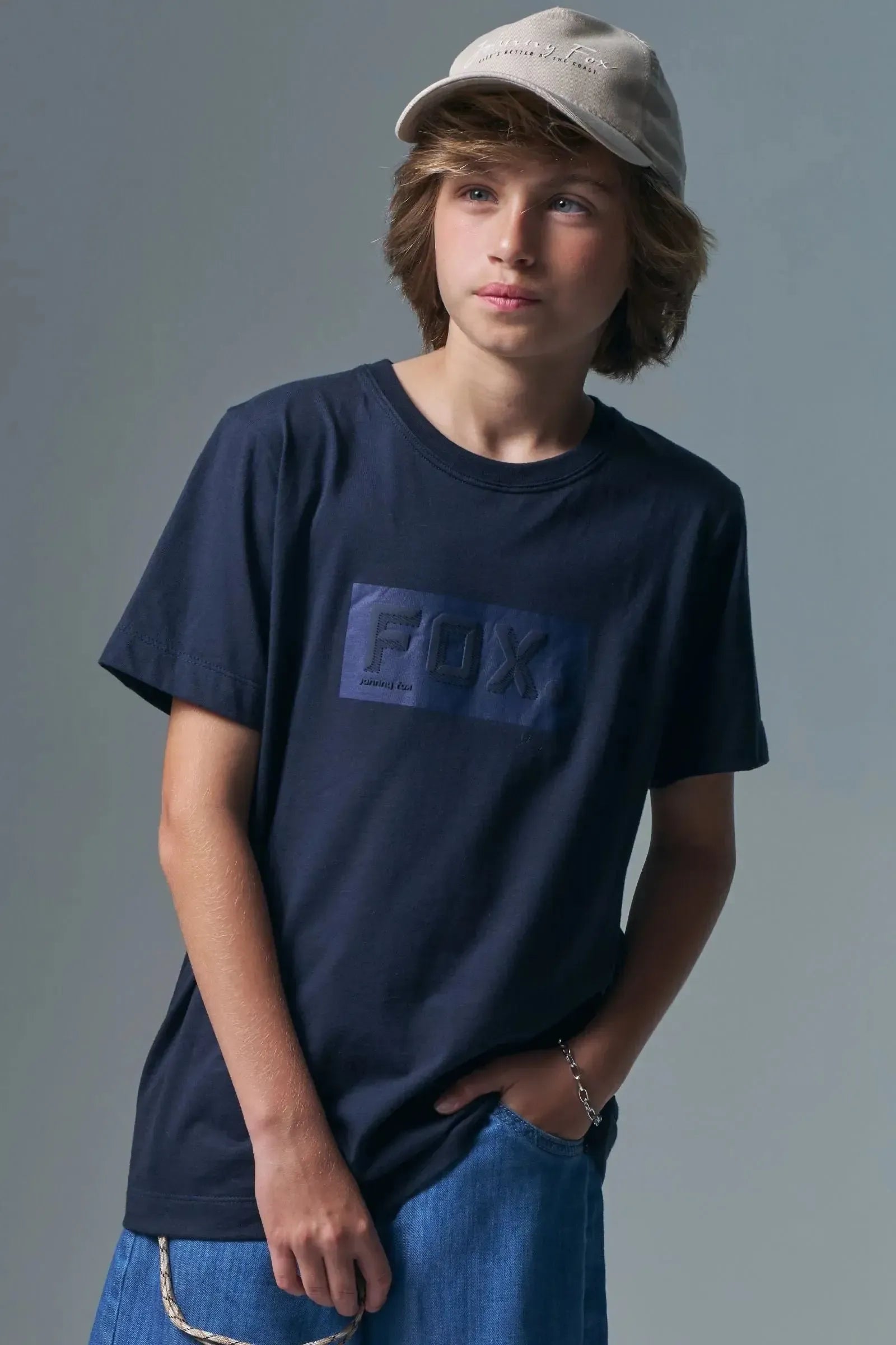 Camiseta em Meia Malha 96660 Johnny Fox Teen Menino