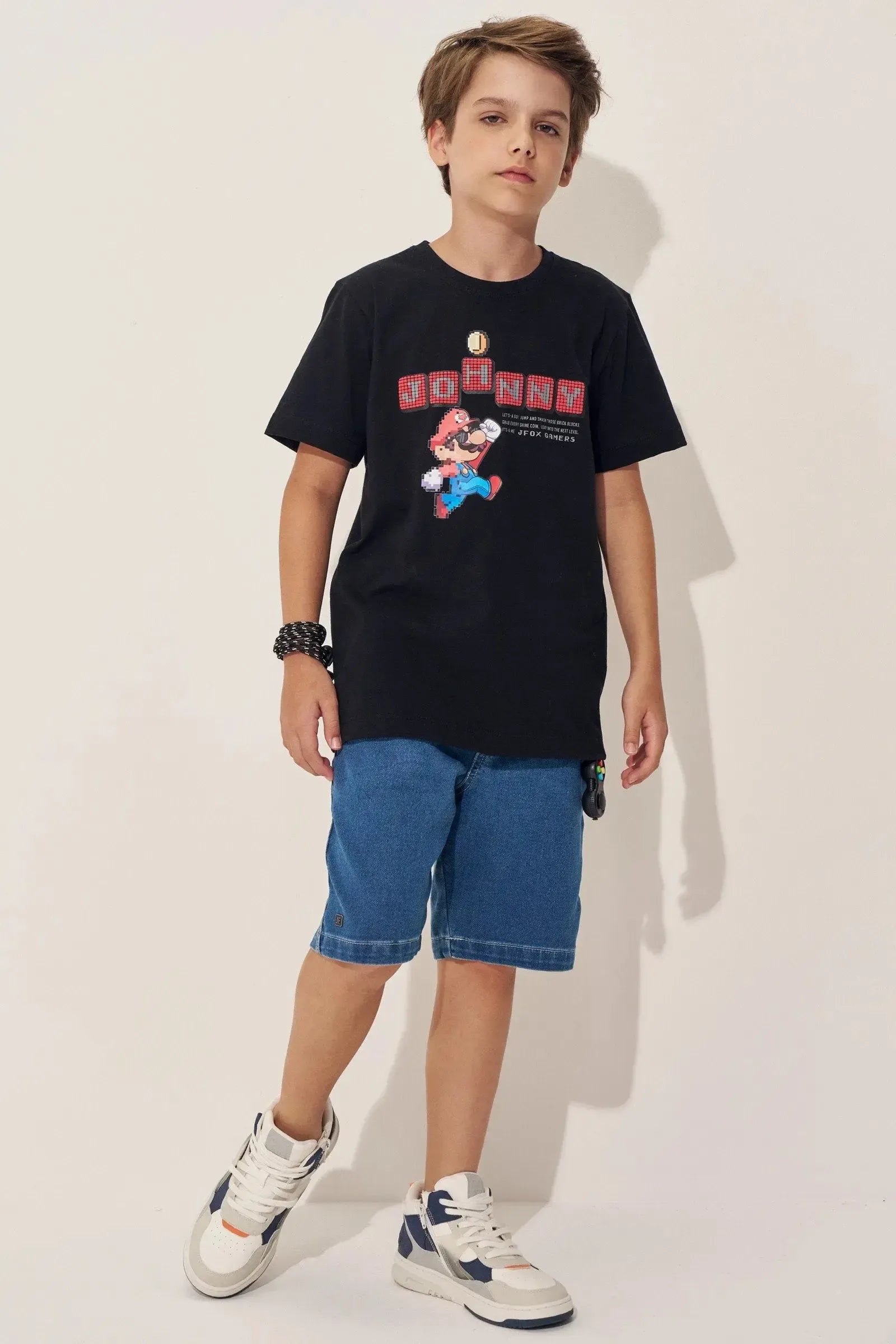 Camiseta em Meia Malha 97558 Johnny Fox Teen Menino