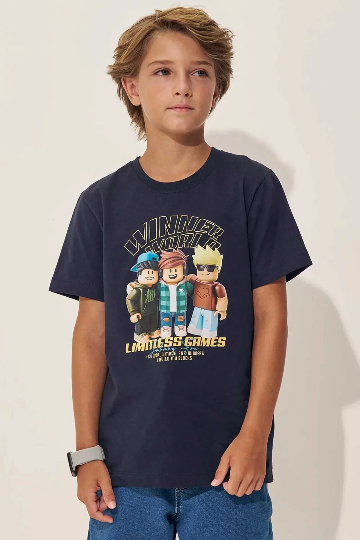 Camiseta em Meia Malha 97595 Johnny Fox Teen Menino