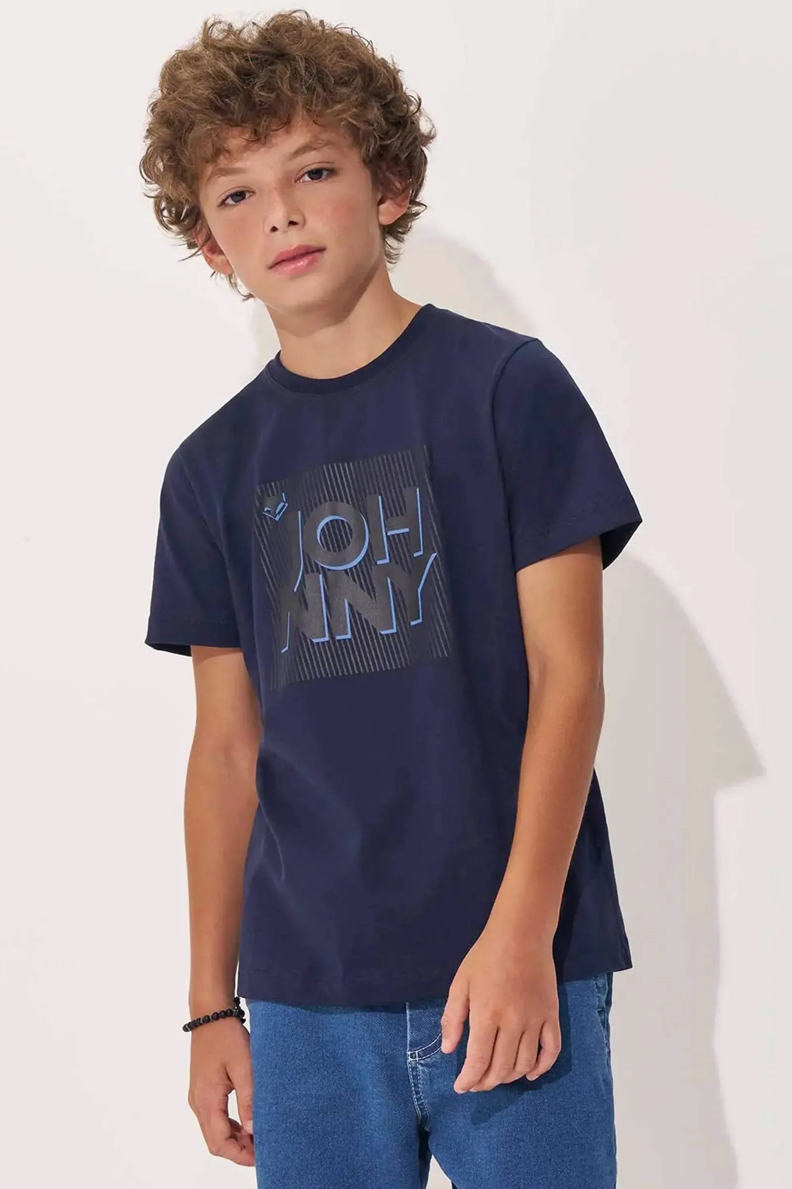 Camiseta em Meia Malha 97811 Johnny Fox Teen Menino