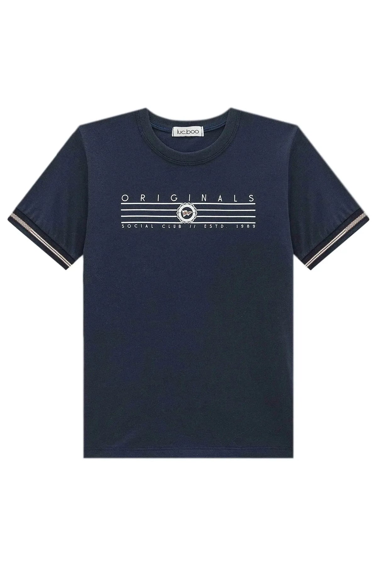 Camiseta em Meia Malha 98427 LucBoo Infantil Menino