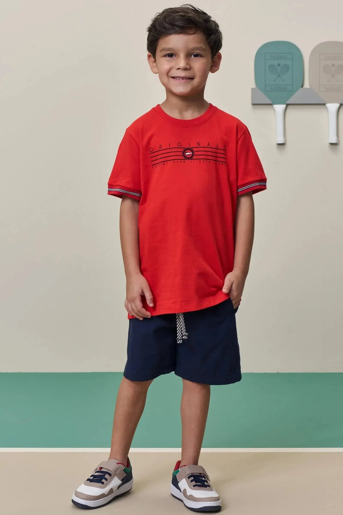 Camiseta em Meia Malha 98427 LucBoo Infantil Menino