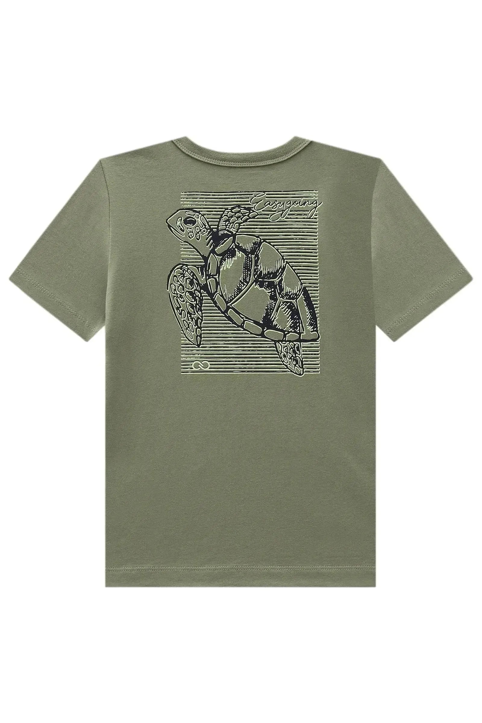 Camiseta em Meia Malha 98754 LucBoo Infantil Menino